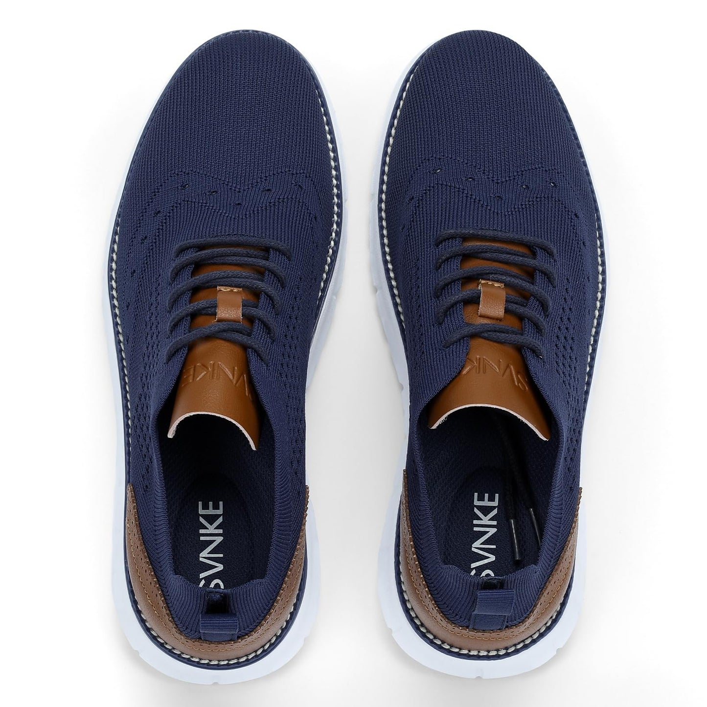 SVNKE Men's Dress Shoes – Breathable Knit Oxfords for Wedding & Casual Wear