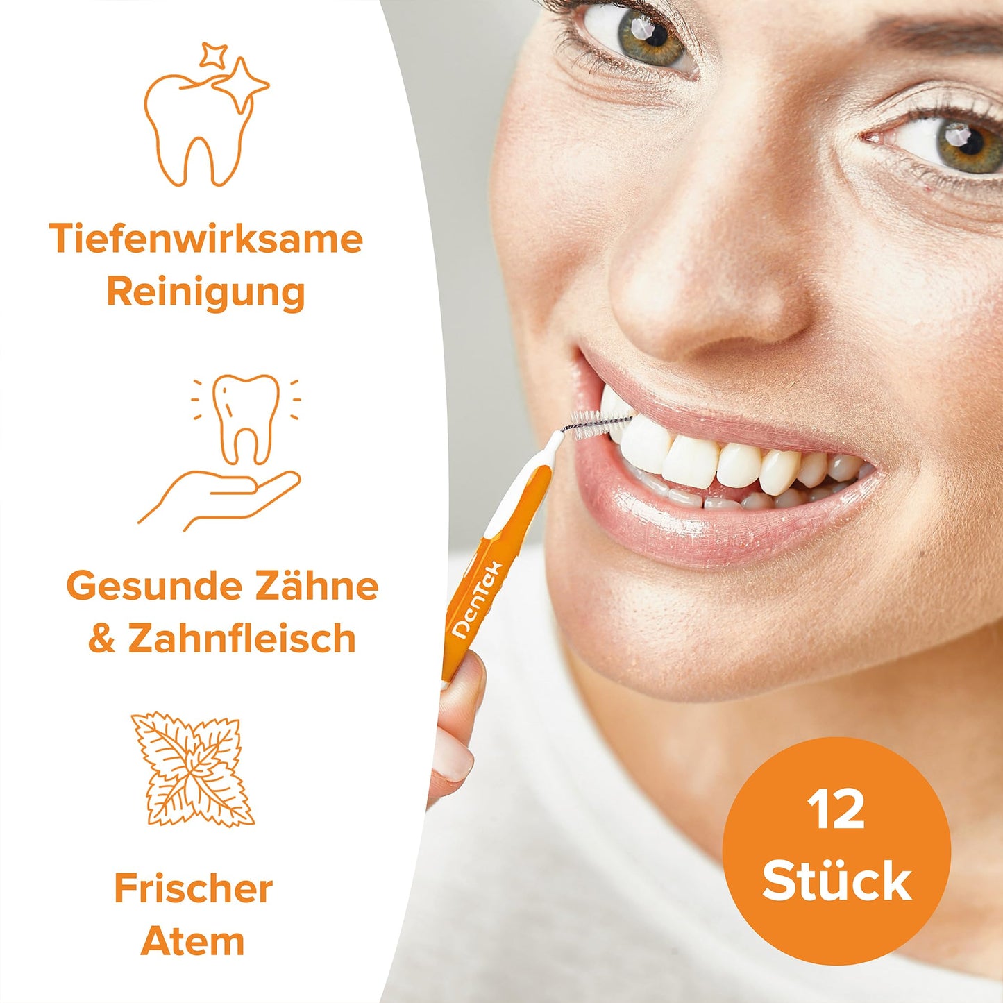 DenTek Slim Brush - Größe 1 - extra fein - für sehr enge Zahnzwischenräume - mit Minzgeschmack und hygienischer Schutzkappe, 32 Stück Pink