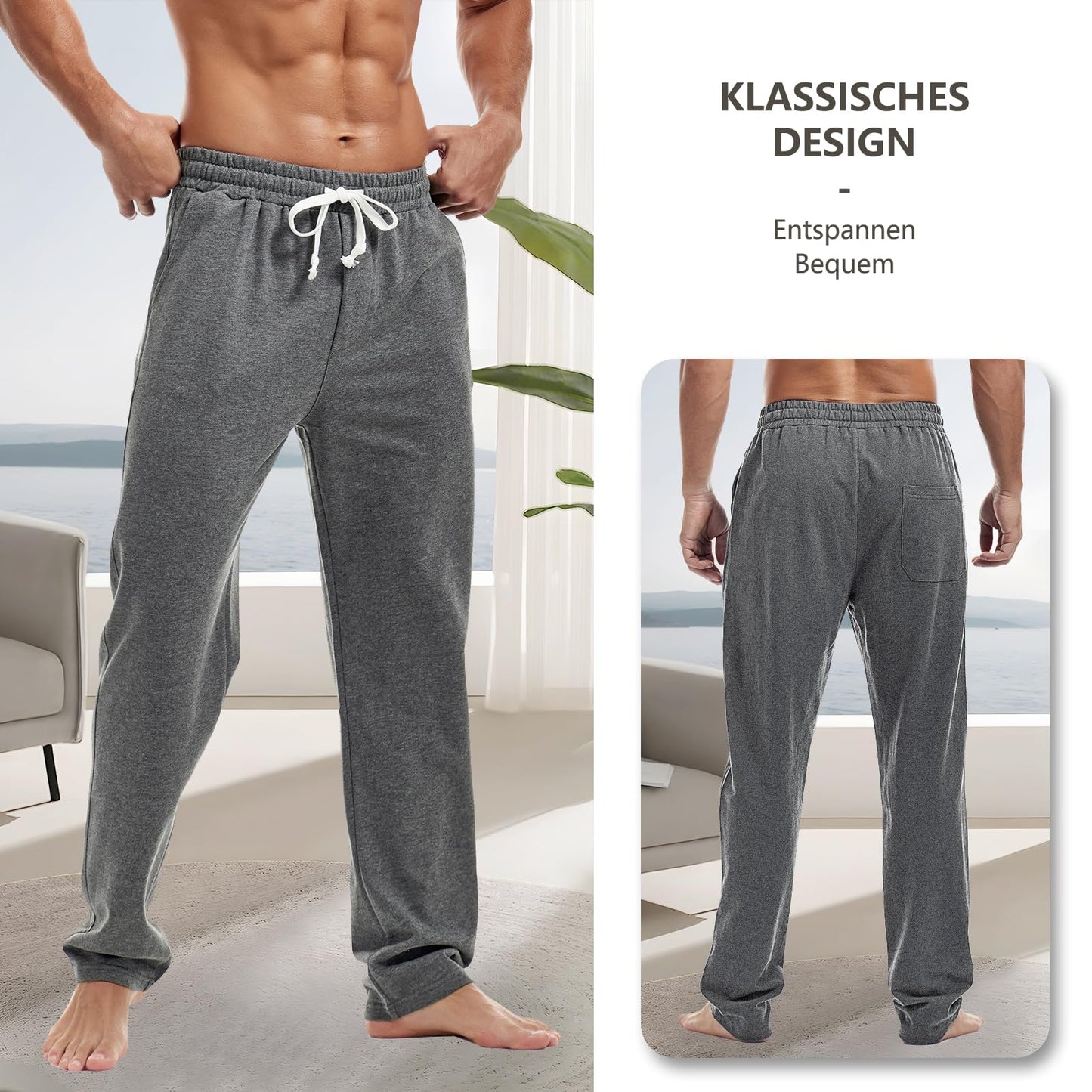 Men's Cotton Jogging Pants Sport Trousers