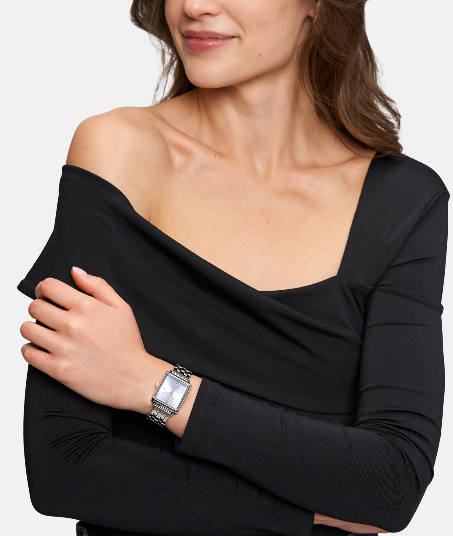 Tamaris ladies analogue wristwatch with quartz movement made of stainless steel with stainless steel bracelet