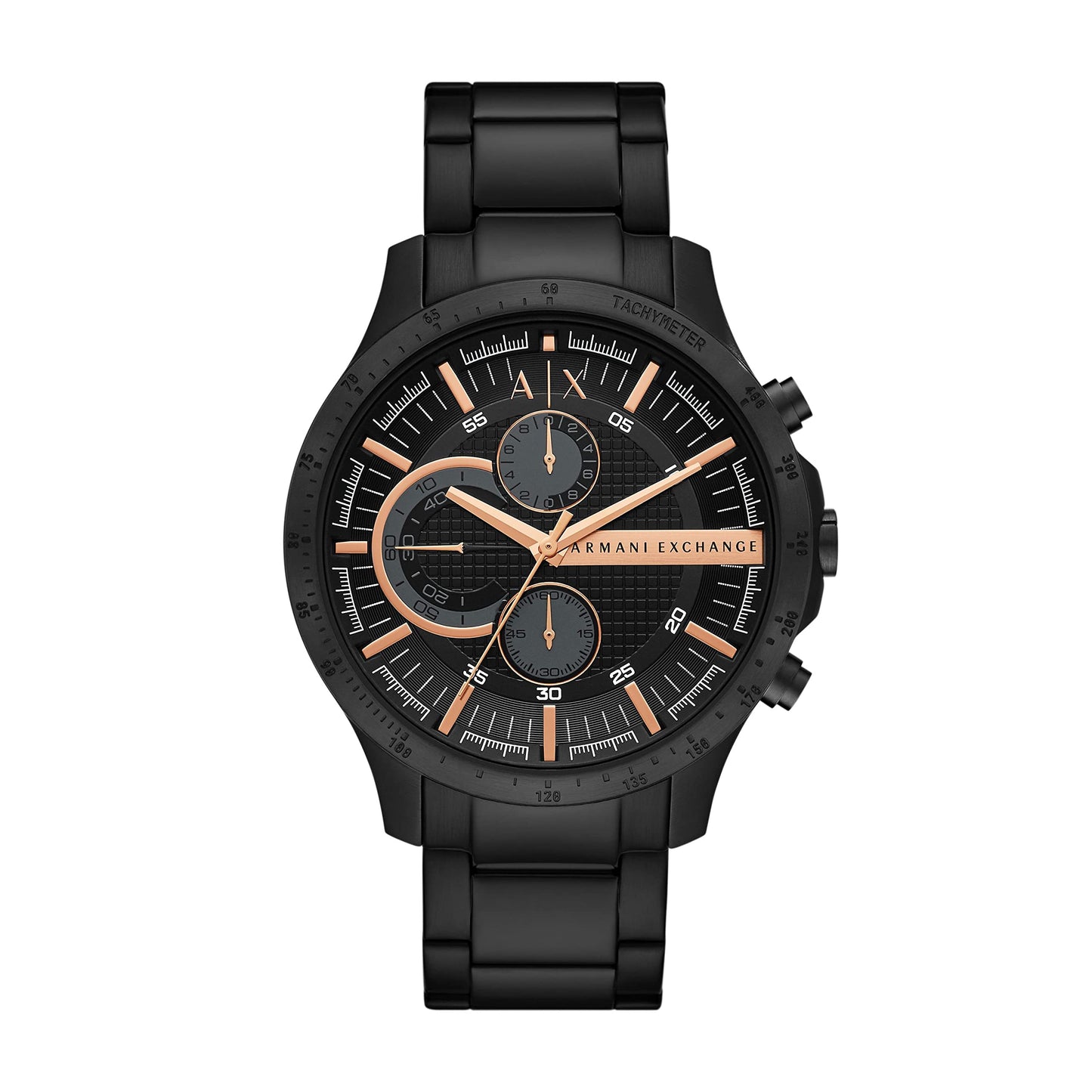 Armani Exchange Watch for Men, Chronograph Movement and 46mm Case Size with Stainless Steel, Leather or Silicone Strap