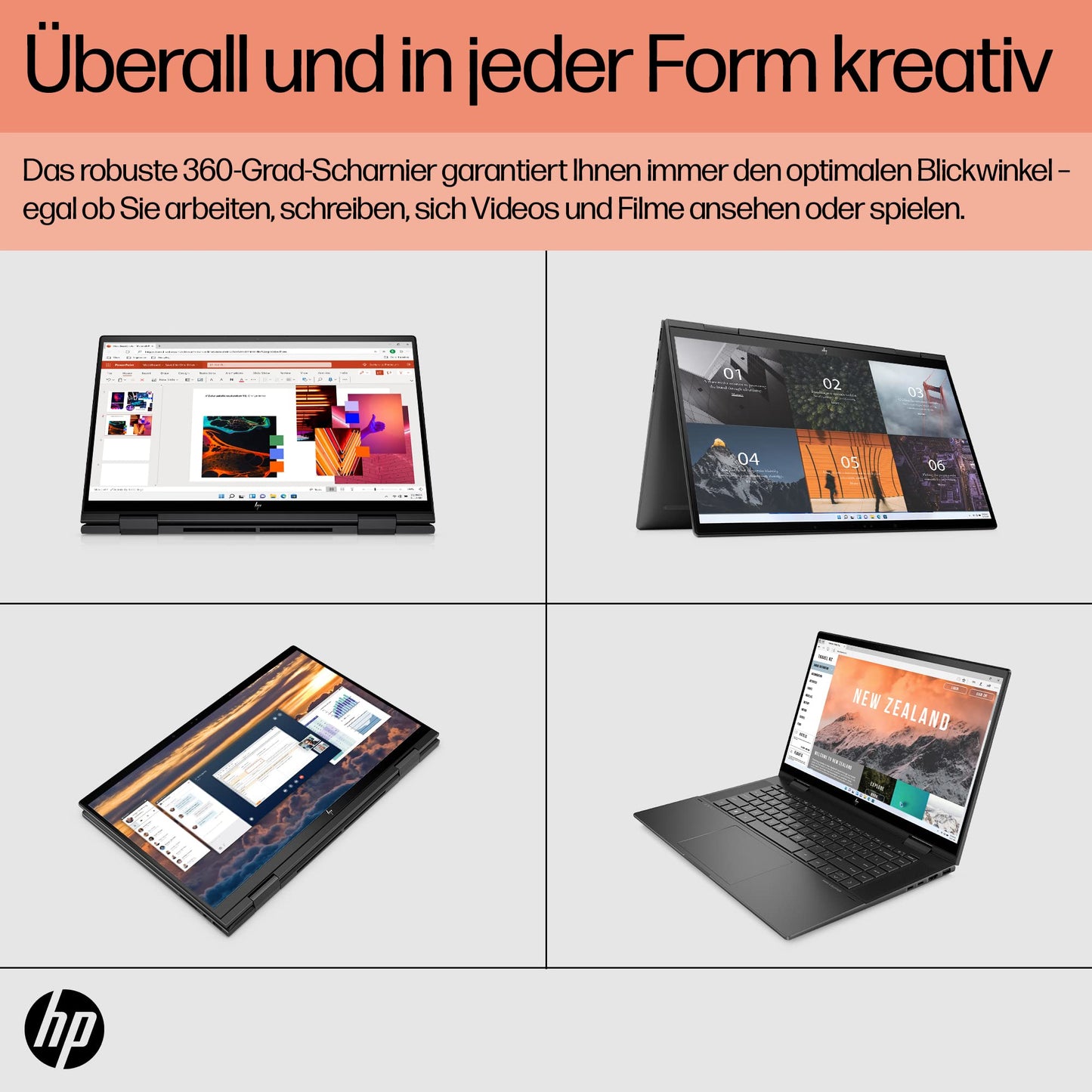 HP Envy x360 15.6" FHD Touch, Ryzen 7, 2-in-1 Convertible Laptop