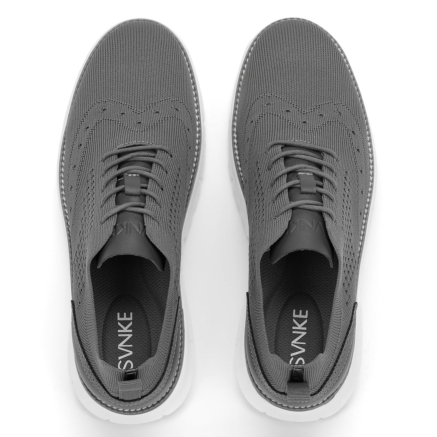 SVNKE Men's Dress Shoes – Breathable Knit Oxfords for Wedding & Casual Wear