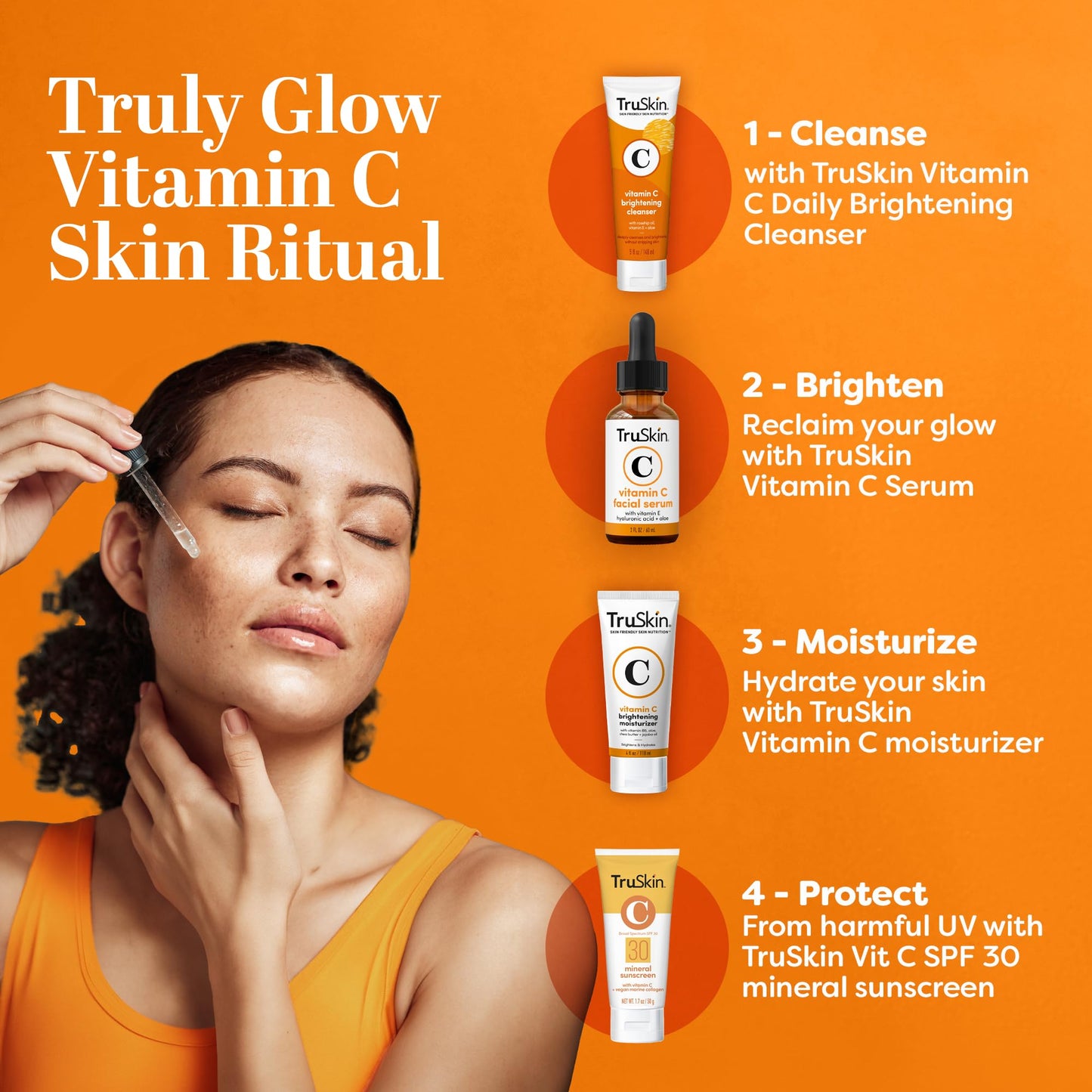 TruSkin Vitamin C Serum Brightening & Anti-Aging Skincare