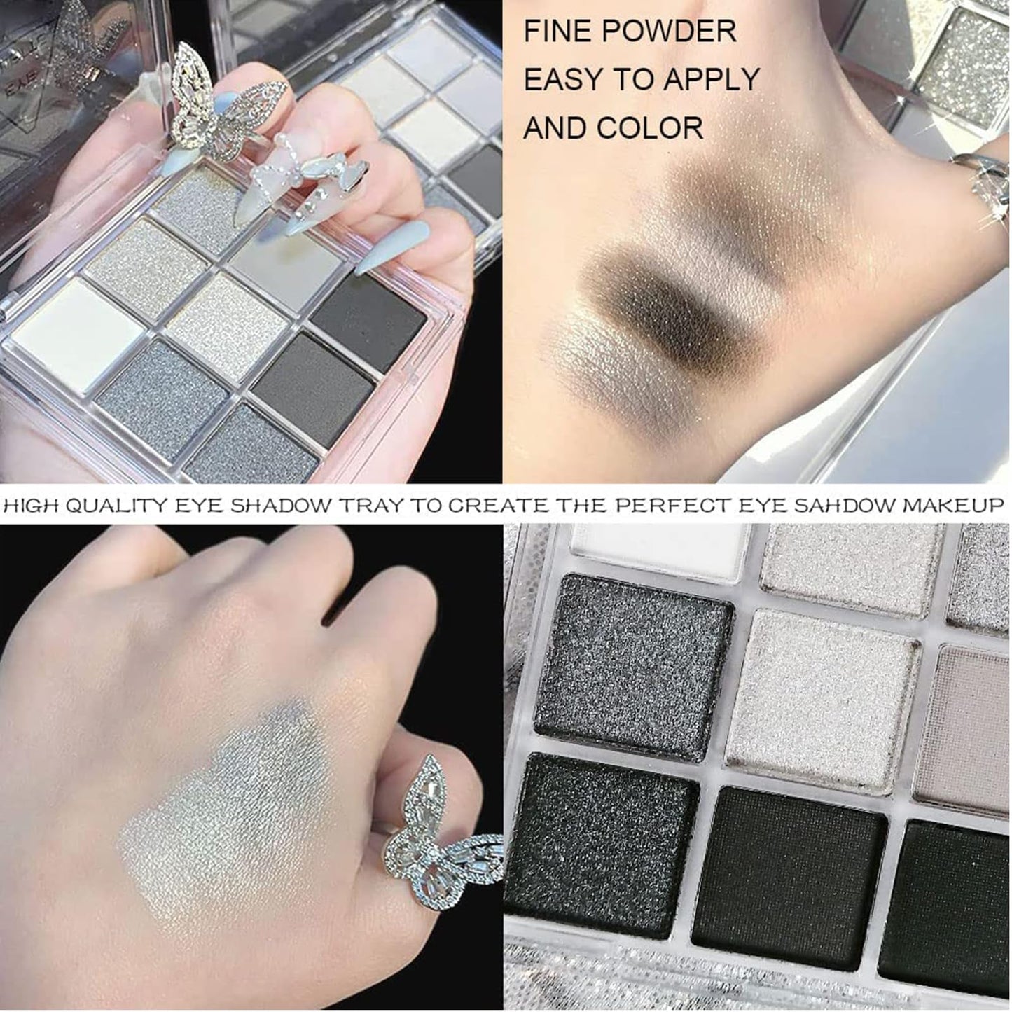 Lilbitty Nude Brown Eyeshadow Palette – Rose Gold & Dark Brown Bronze Highly Pigmented Long-Lasting Cream Eyeshadow for Brown Eyes