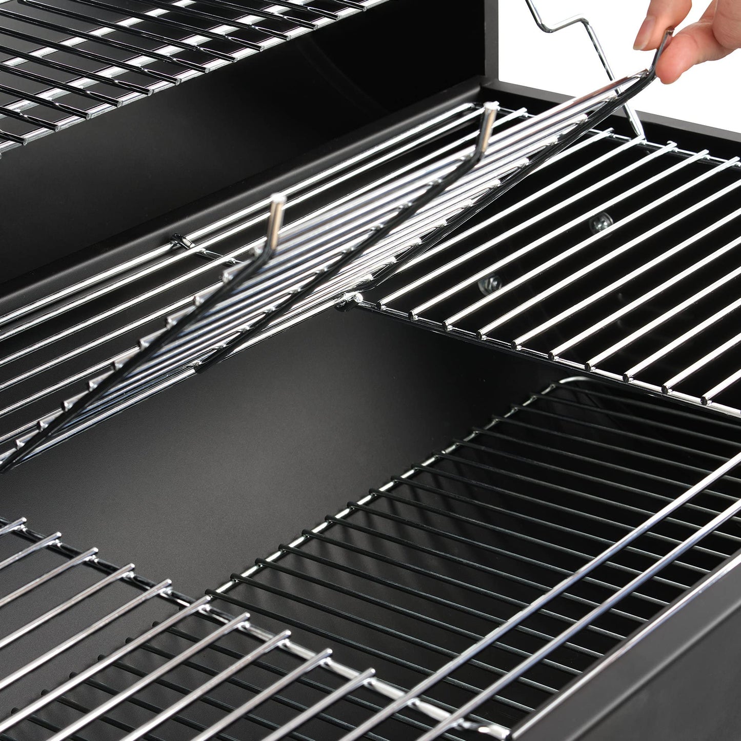 BBQ-TORO charcoal grill truck | Premium charcoal grill cart, smoker, barbecue grill with lid, warm holder rack, foldable storage and much more