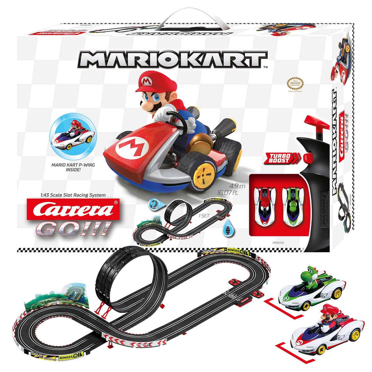 Carrera - 20062492 - Carrera 20062492 Nintendo Mario Kart 8, Mehrfarbig, 58 x 10 x 40 cm