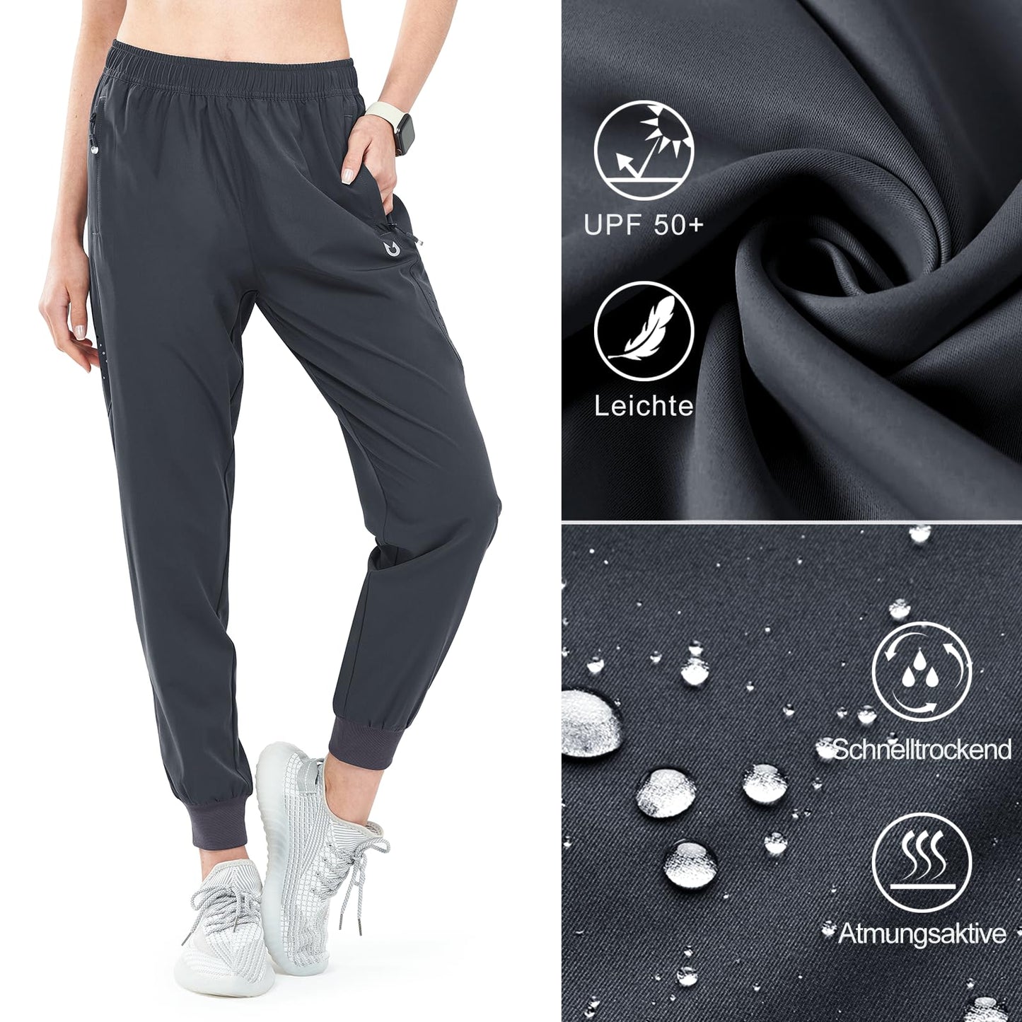 NORTHYARD Women's Lightweight Quick-Dry Training Pants