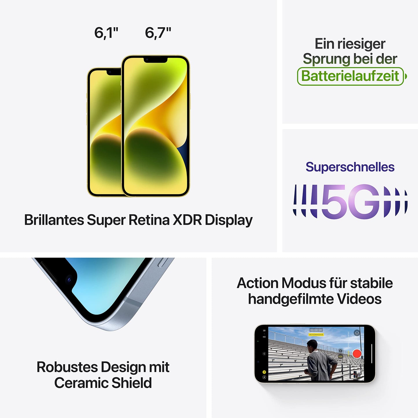 Apple iPhone 14 Plus - 6.7" Display - A15 Bionic - 5G - Dual Camera - iOS 16