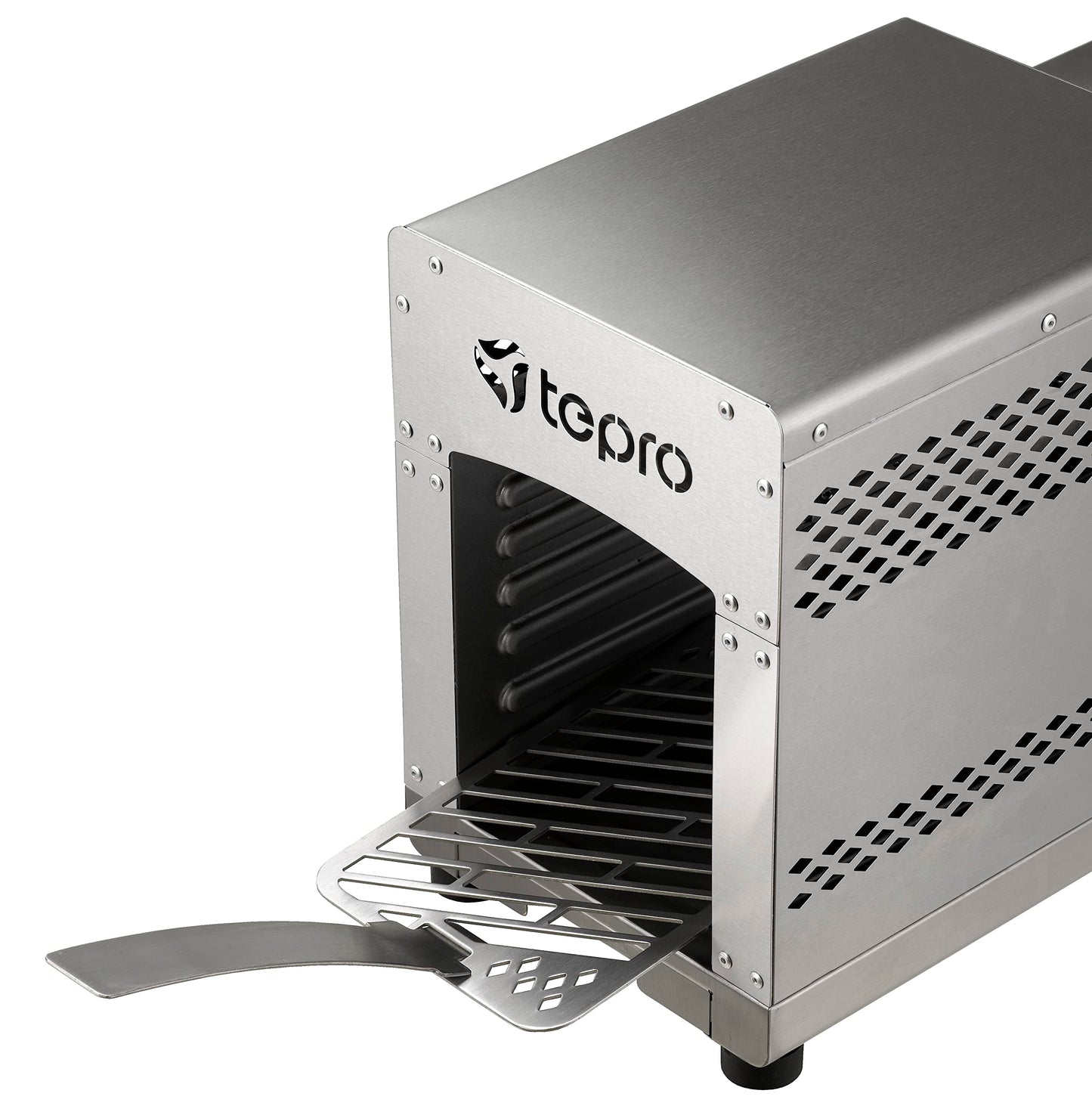 tepro steak grill Toronto, ceramic infrared burner with 3 kW power, 800 degrees gas, dimensions approx. 23 x 56 x 40.5 cm, silver