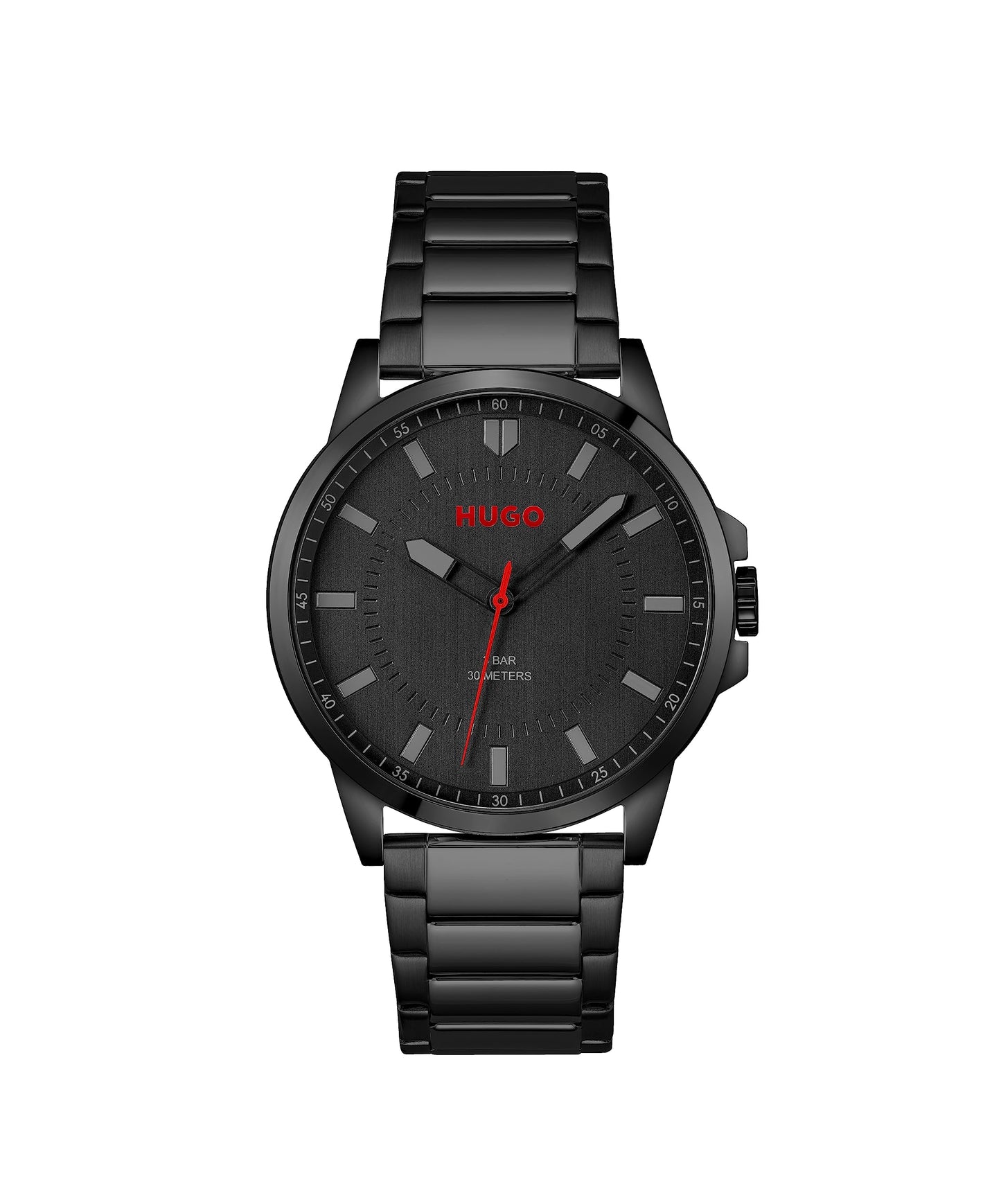 HUGO Analog Quarzuhr für Herren #Fast-Kollektion mit Edelstahl- oder Lederarmband
