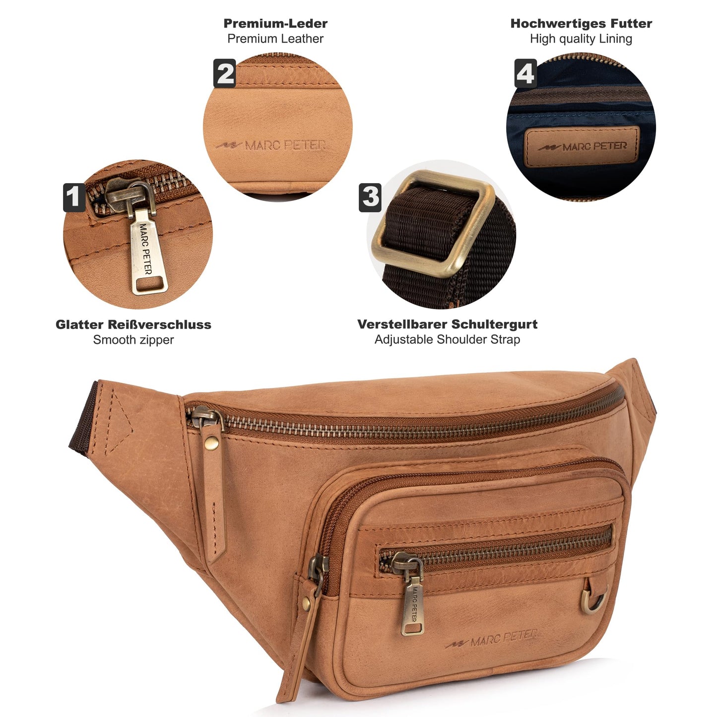 Marc Peter® Varadero Leather Waist Bag