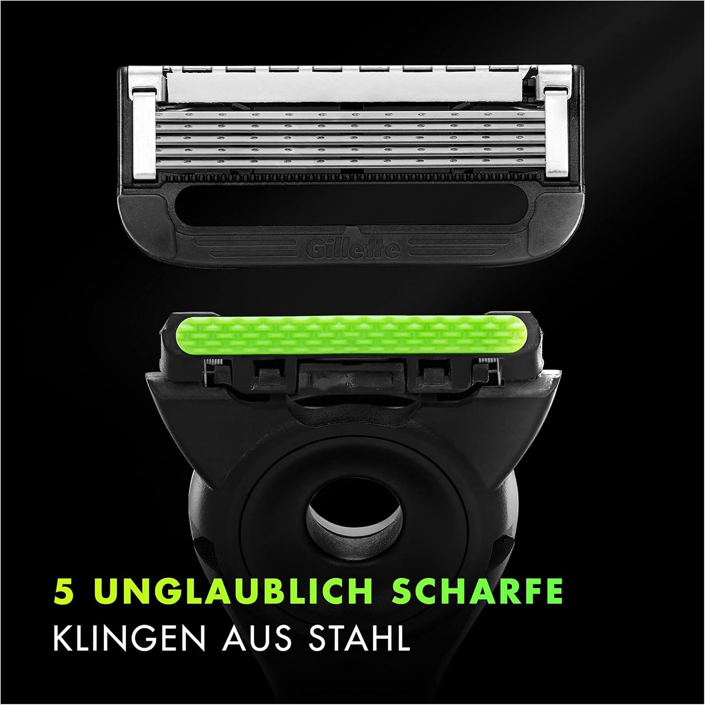 Gillette Labs Nassrasierer Herren, Rasierer mit Reinigungs-Element + Reise-Etui zur Aufbewahrung für unterwegs + 5 Rasierklingen, Geschenk für Männer, Premium-Magnetdock, 1 stück (1er Pack)