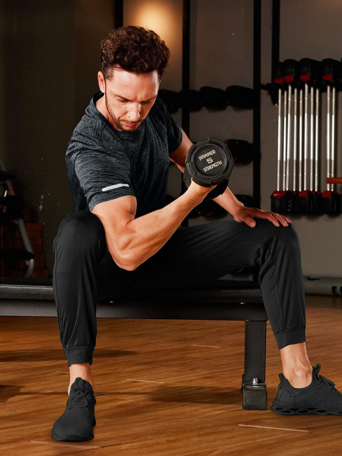 Men’s Quick-Dry Heathered Sports T-Shirt