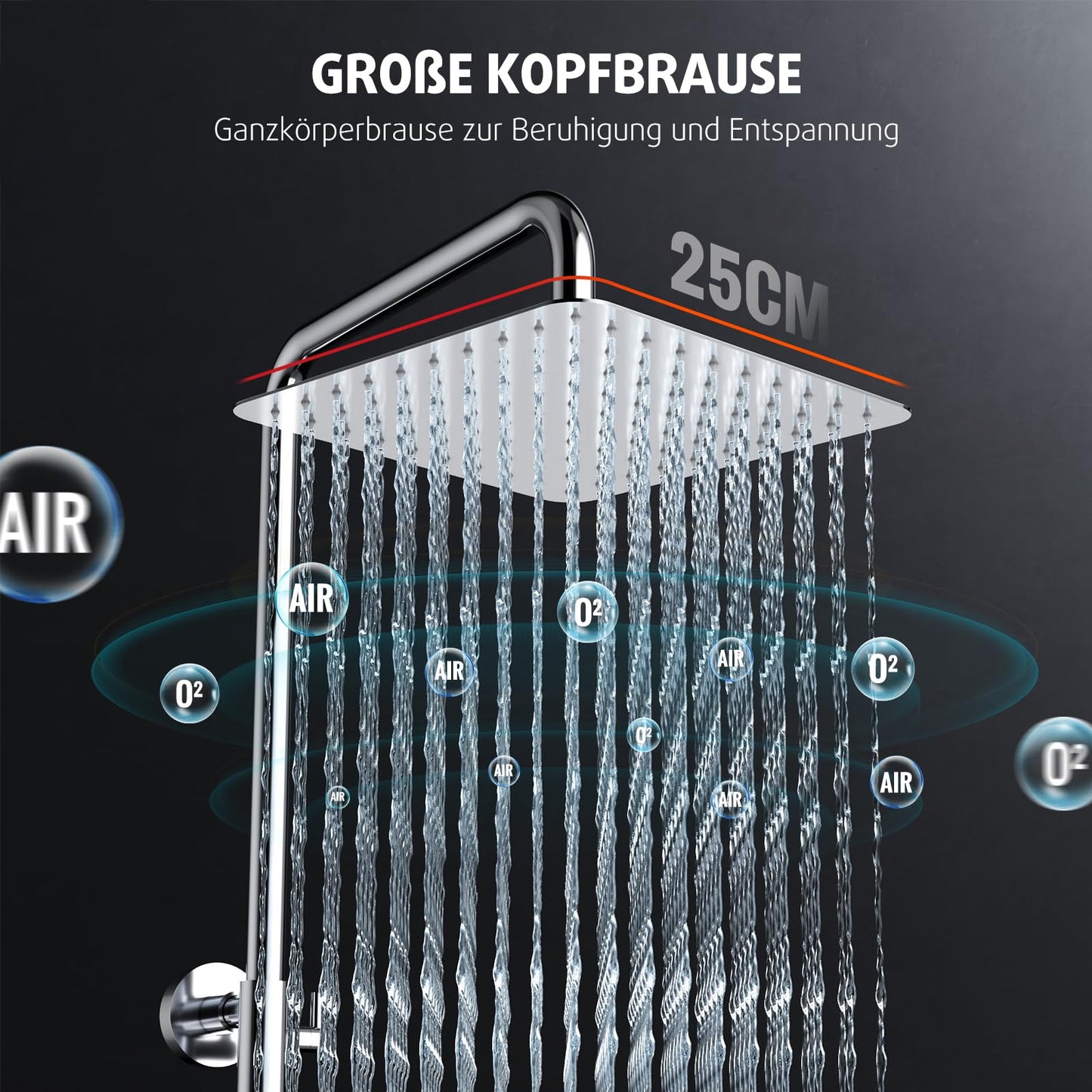 Rainsworth Thermostatic Shower System Round Rain Shower Set
