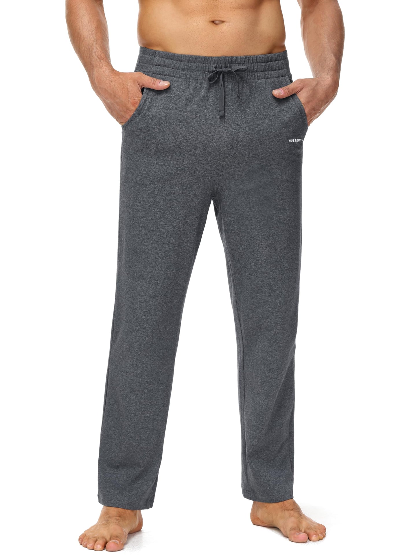 Butrends Men’s Cotton Joggers – Straight Leg Yoga & Training Pants