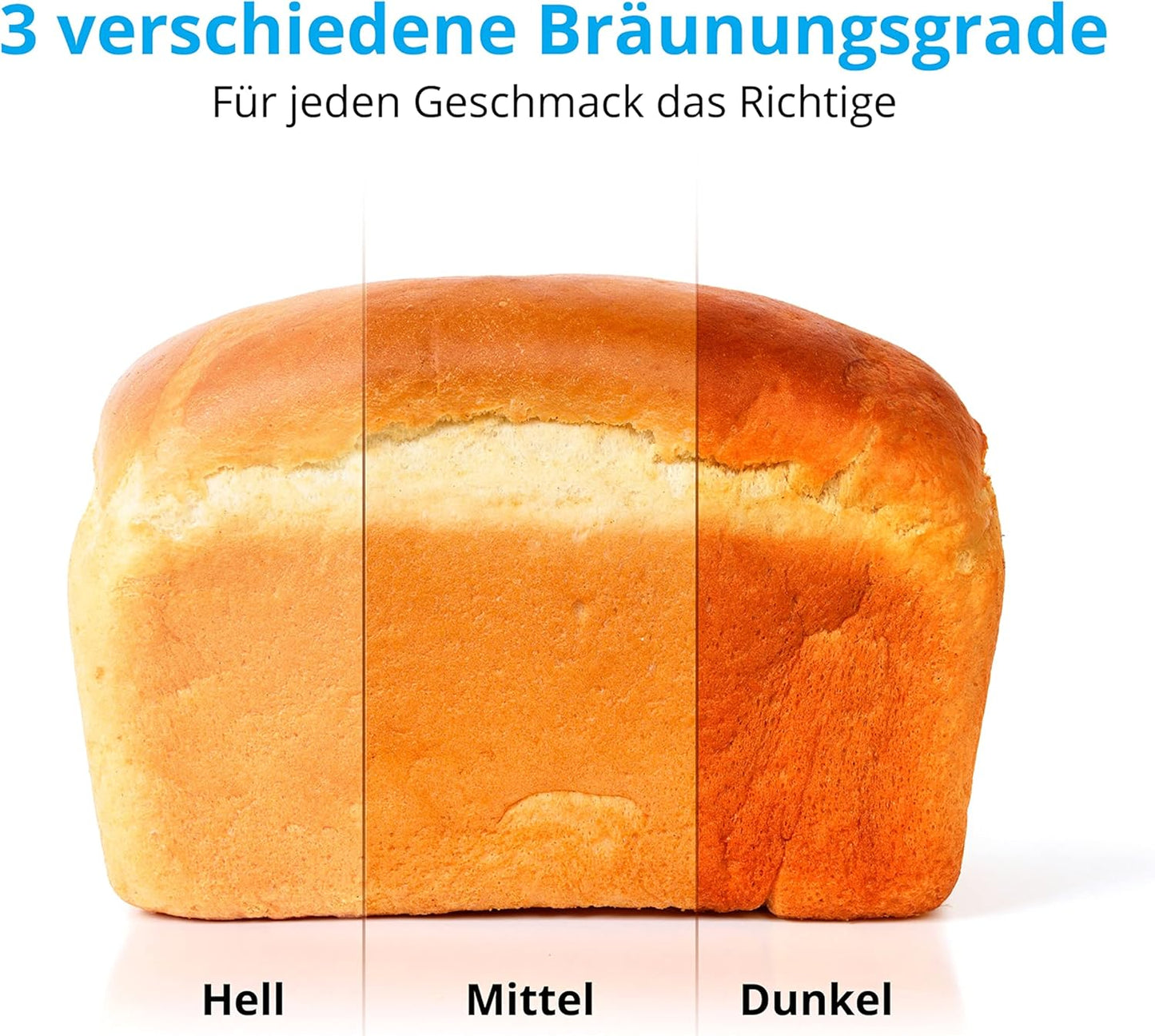 MEDION Brotbackautomat (Brotbackmaschine, 550 Watt, bis zu 1000g, 19 Backprogramme, 3 Bräunungsgrade, Warmhaltefunktion, Zeitvorwahl