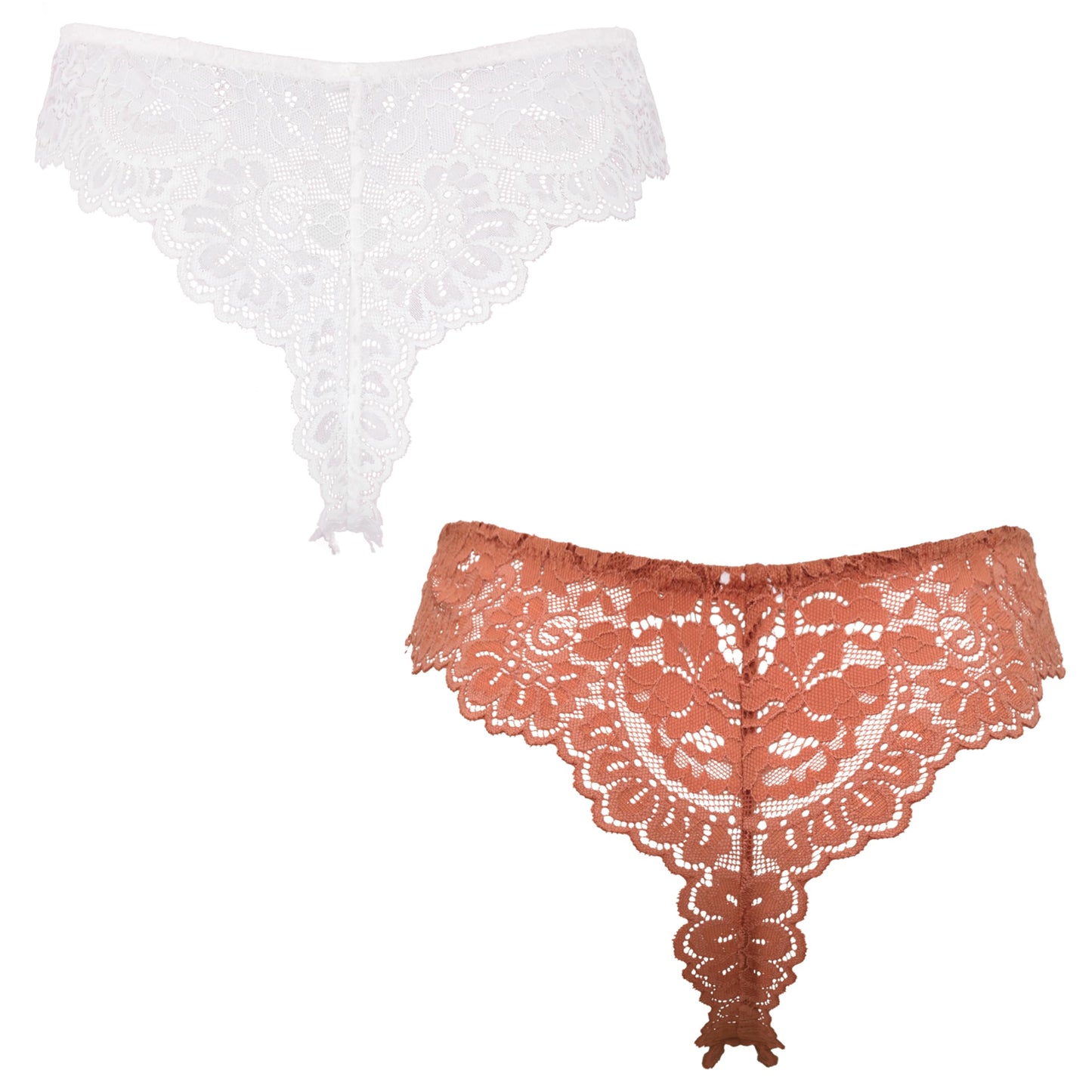 Curve Muse Women's Thong Hipster Underwear Sexy Comfortable - Pack of 2