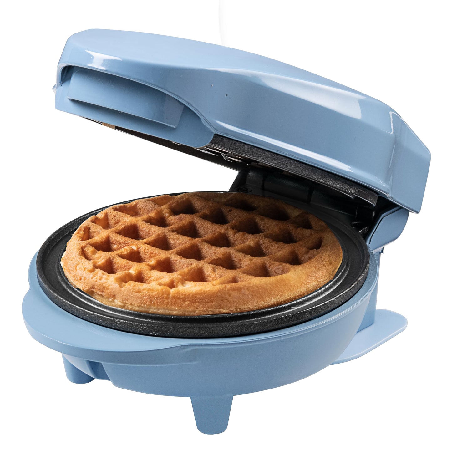 Bestron Mini-Waffeleisen für klassische Waffeln, kleiner Waffelmaker mit Antihaftbeschichtung, für Kindergeburtstage, Familienfeiern, Ostern oder Weihnachten, Retro Design, 550 Watt, Farbe: Rosa