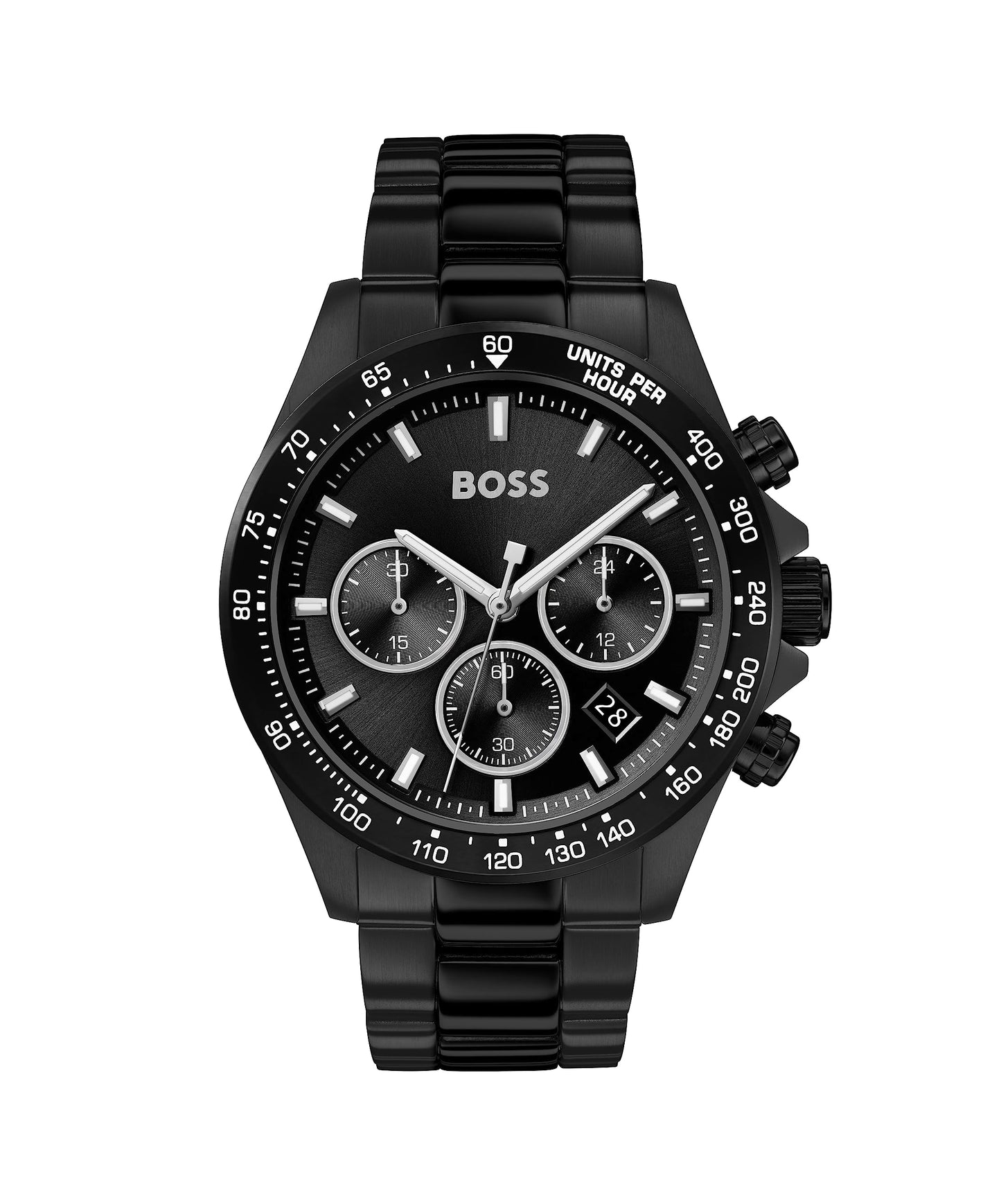 BOSS Chronograph Quartz Watch for Men with Silver Stainless Steel Bracelet
