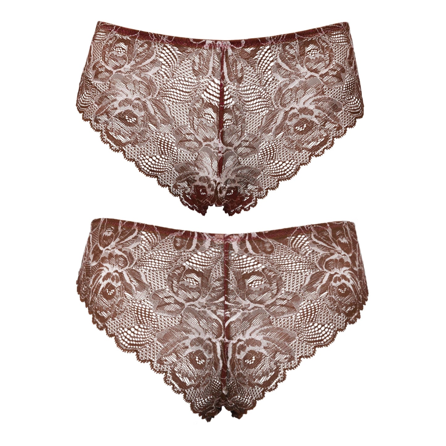Curve Muse Women's Thong Hipster Underwear Sexy Comfortable - Pack of 2