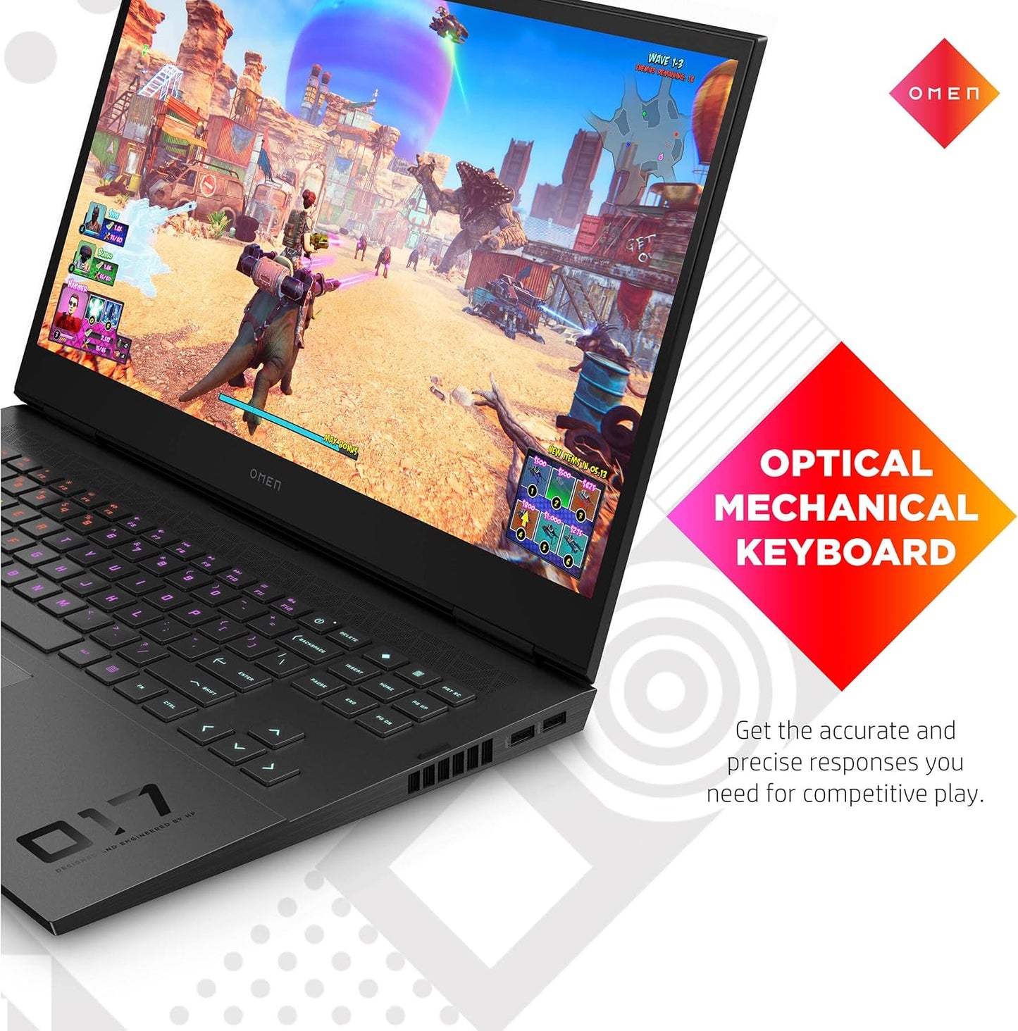 HP OMEN 17 Gaming Laptop – 17.3" QHD 165Hz, i7-13700HX, RTX 4070