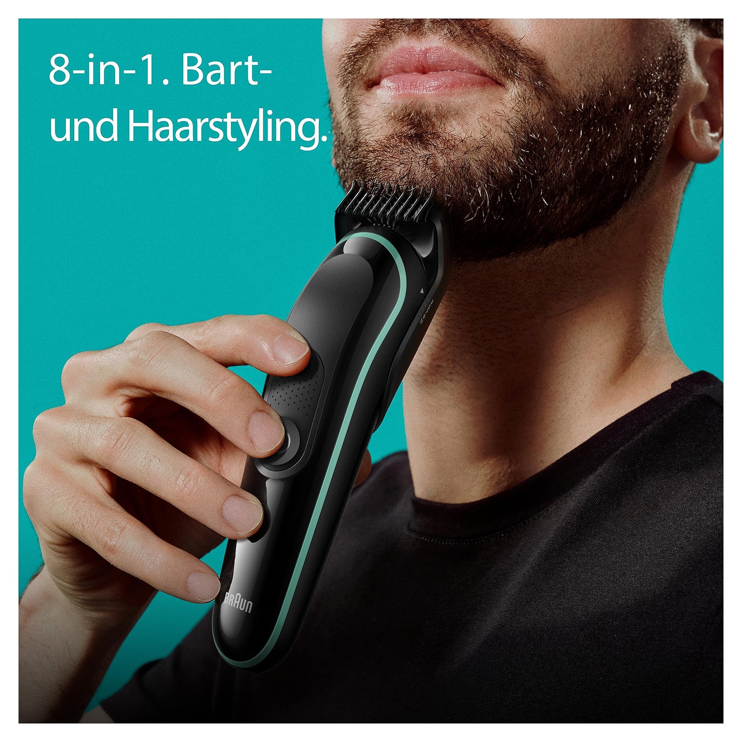 Braun All-In-One Bartpflege Bodygroomer Set, 8-in-1 Barttrimmer / Bartschneider, Nasenhaartrimmer, Trimmer/Haarschneider Herren, Haarschneidemaschine, wasserdicht, 80 Min. kabellose Laufzeit, MGK3441