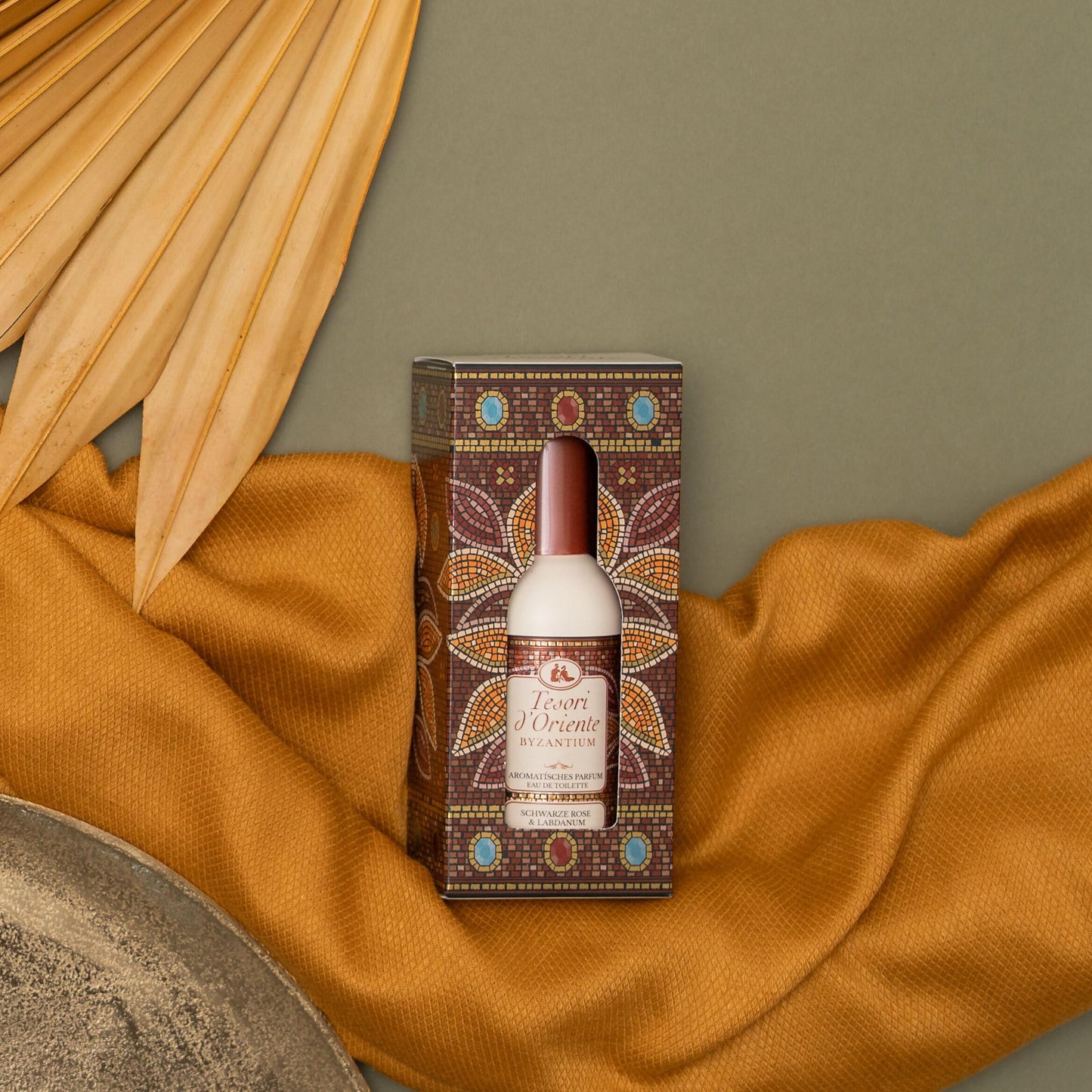 Tesori d'Oriente EDT Byzantium 100 ml, aromatisches Parfüm (schwarze Rose & Labdanum), im Aluminiumflakon, Wellness-Ritual für Körper & Sinne