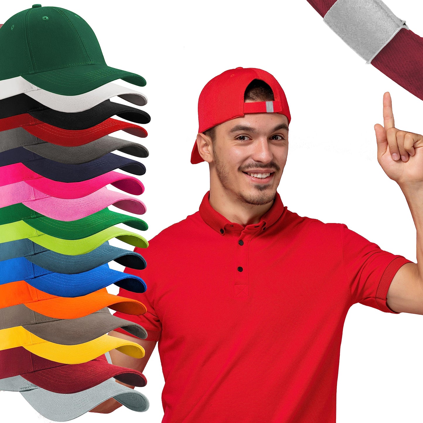 Herren Baseball Cap Kappe Baseball Cap Mütze Hut 100% Baumwolle Schirmkappe 6P