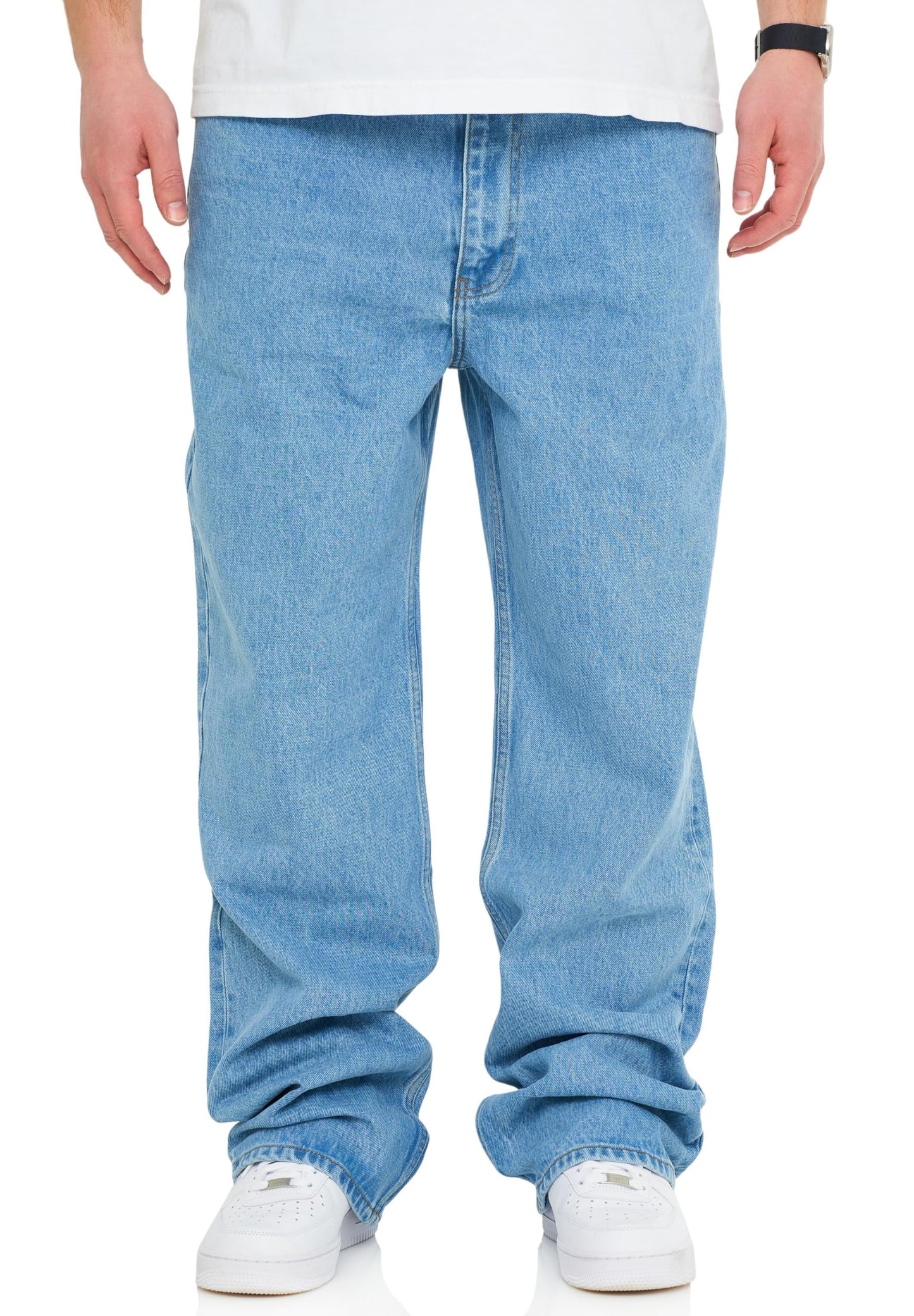 BEHYPE Men’s Loose-Fit Jeans – 100% Cotton Denim Baggy Pants