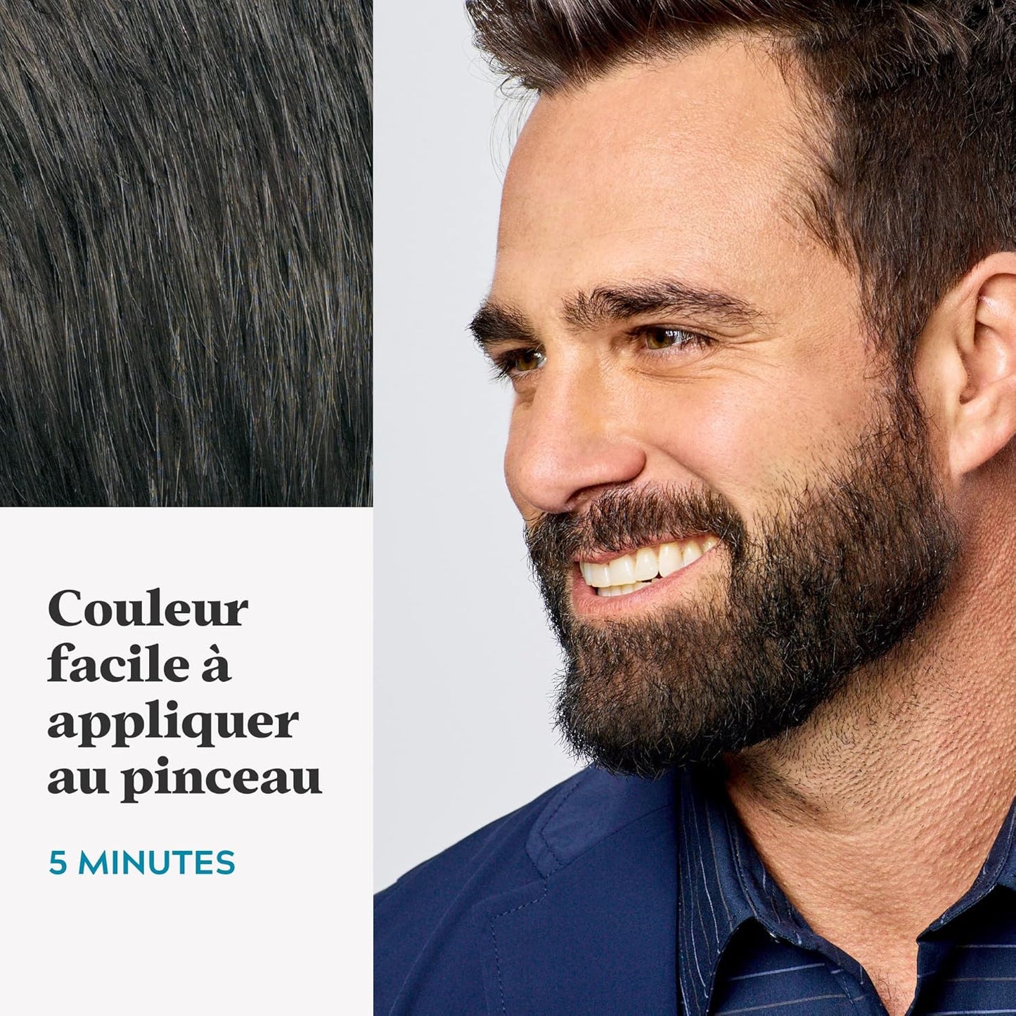 Just For Men Schnurrbart & Bart, Bart Farbe, Tönung, Bartfarbe, Eliminiert Graue Haare Für Ein Volleres Aussehen, Mit Applikatorpinsel, Farbe Dunkelbraun, M45