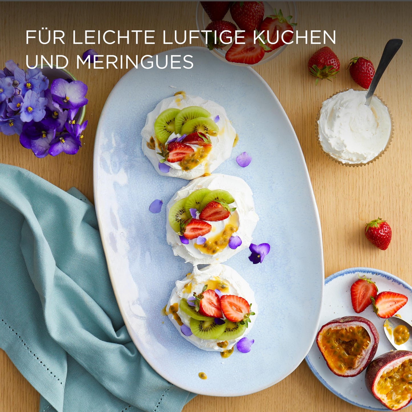 Kenwood MultiPro Go FDP22.130GY, Kompakt-Küchenmaschine nur 30cm hoch, zum Schneiden, Reiben, Pürieren und Teig Kneten, Express-Serve, 1,3 l Arbeitsbehälter, 650 W, Blau