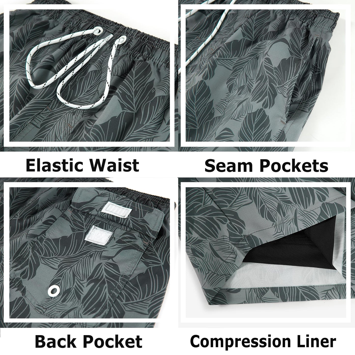 APTRO Men’s 2-in-1 Swim Shorts – Quick-Dry Board Shorts