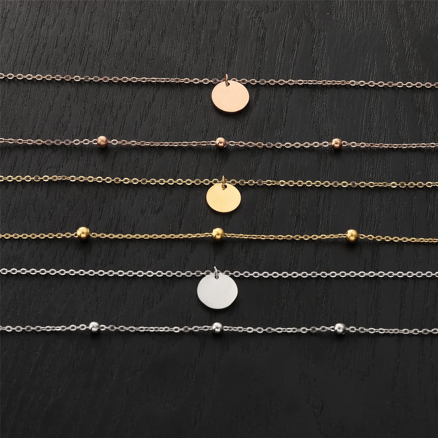 AFSTALR Layered Coin Pendant Necklace