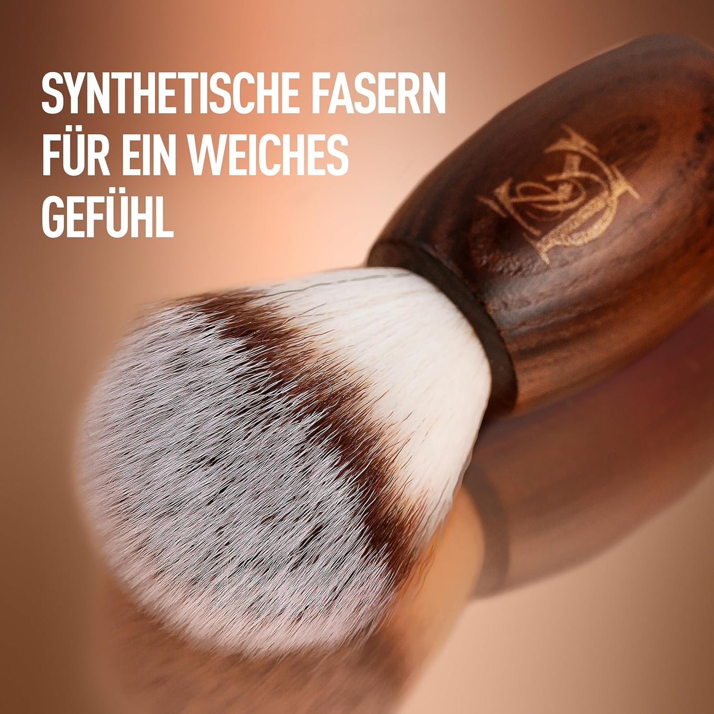 King C. Gillette Bartpflege Rasierpinsel Herren mit weichen Borsten und Holzgriff, Rasurerlebnis auf Barbier-Niveau, Geschenk für Männer
