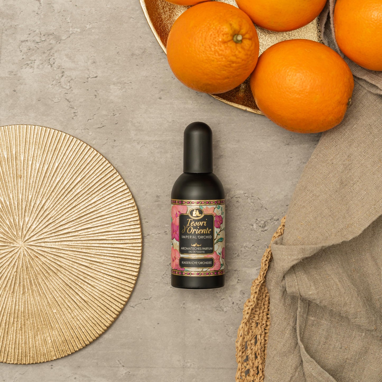 Tesori d'Oriente EDT Byzantium 100 ml, aromatisches Parfüm (schwarze Rose & Labdanum), im Aluminiumflakon, Wellness-Ritual für Körper & Sinne