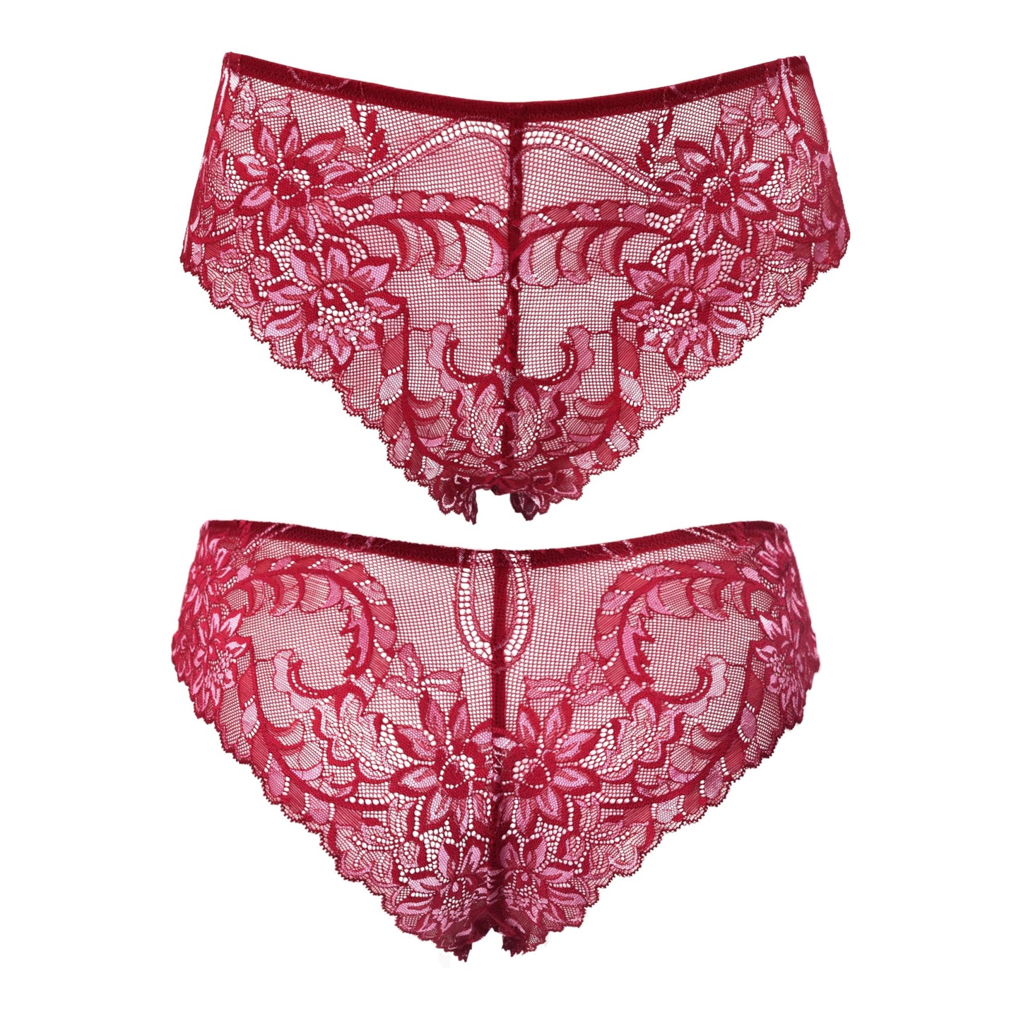 Curve Muse Women's Thong Hipster Underwear Sexy Comfortable - Pack of 2