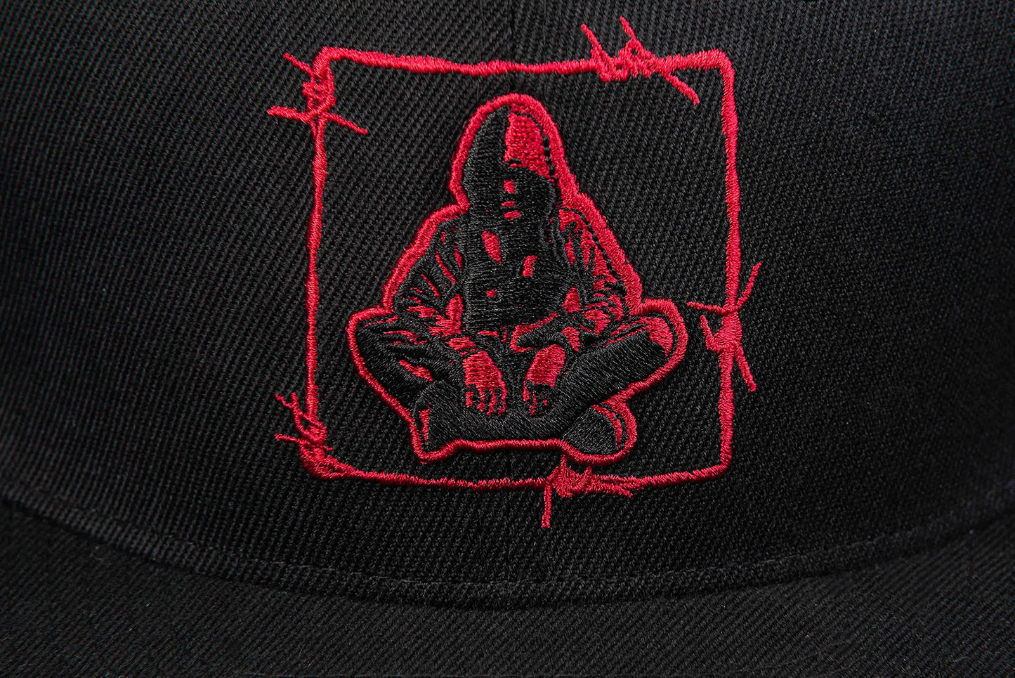 Nebelkind Snapback-Cap-Herren Damen Barbed Wire, Einheitsgröße OneSize, Größenverstellbar, Unisex, hochwertige Basecap trendig, Streetwear Style, Baseball-Kappe mit geradem Schirm, Retro