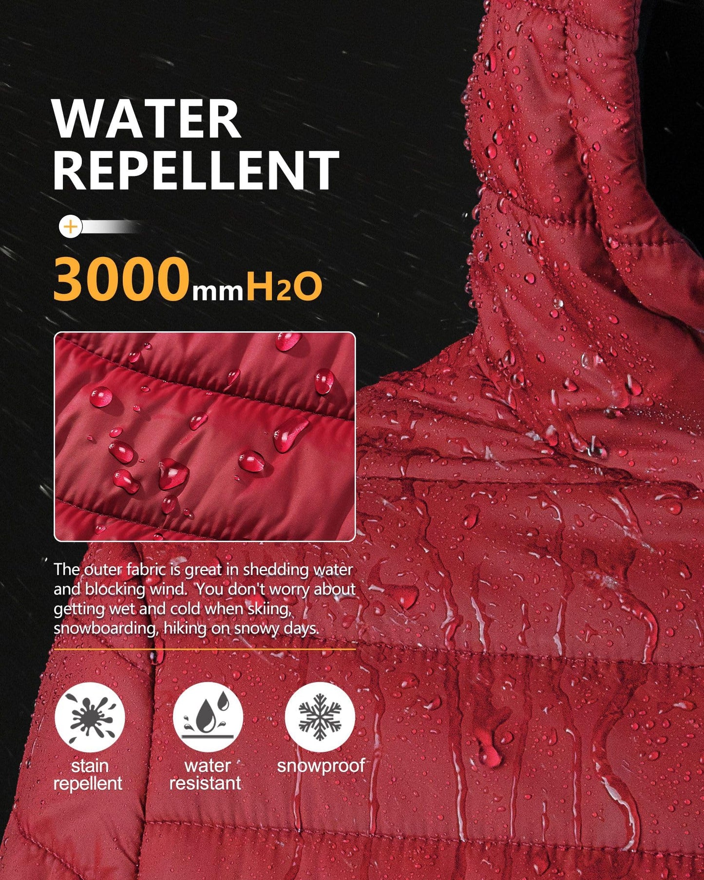 Outdoor Ventures Women’s Lightweight Hooded Puffer Jacket