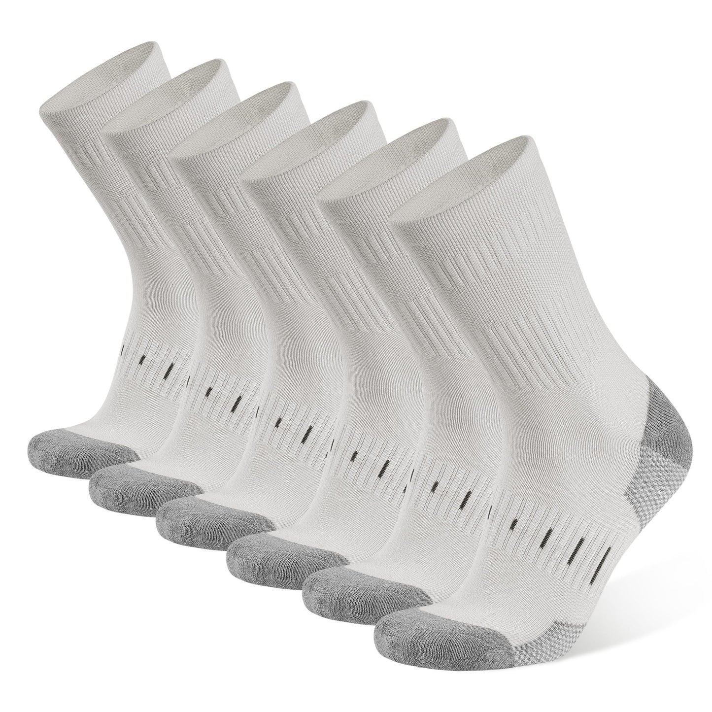 BUDERMMY Men’s Cushioned Hiking & Sports Socks – 6 Pack