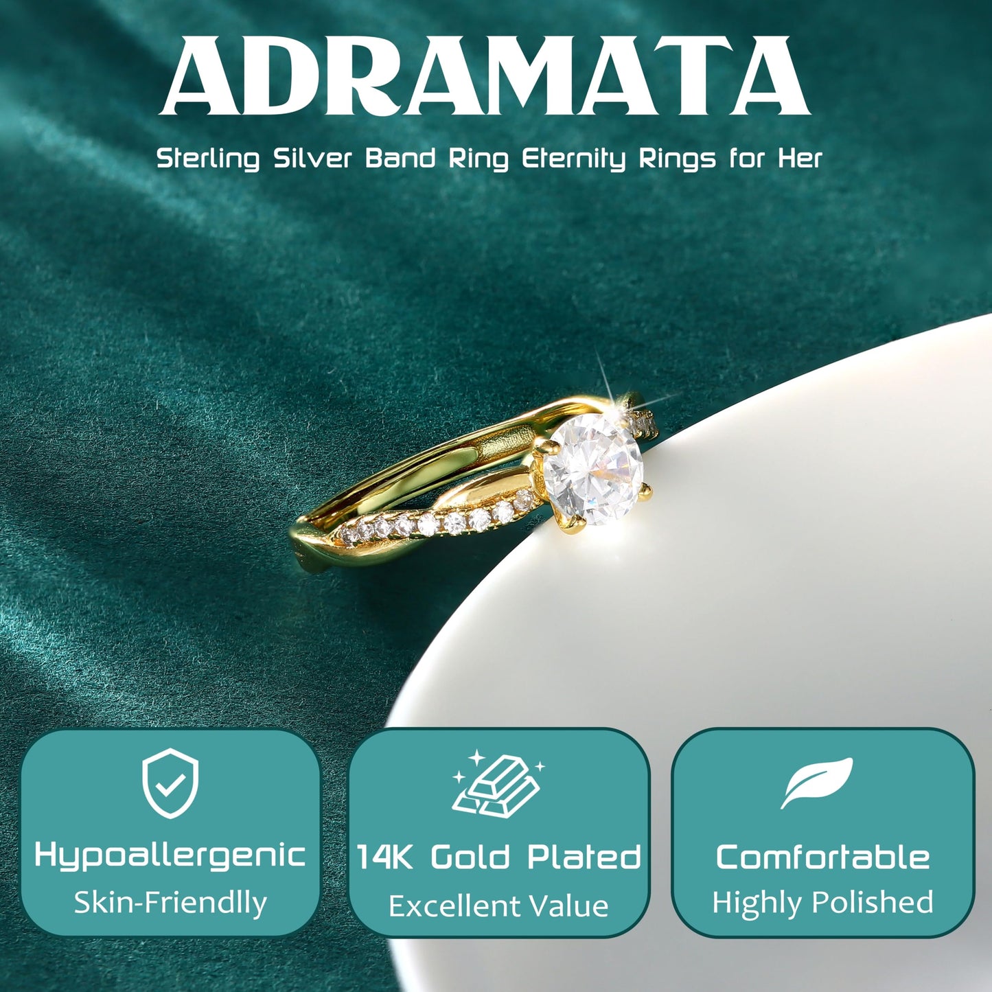 925 Sterling Silver Adjustable Ring for Women