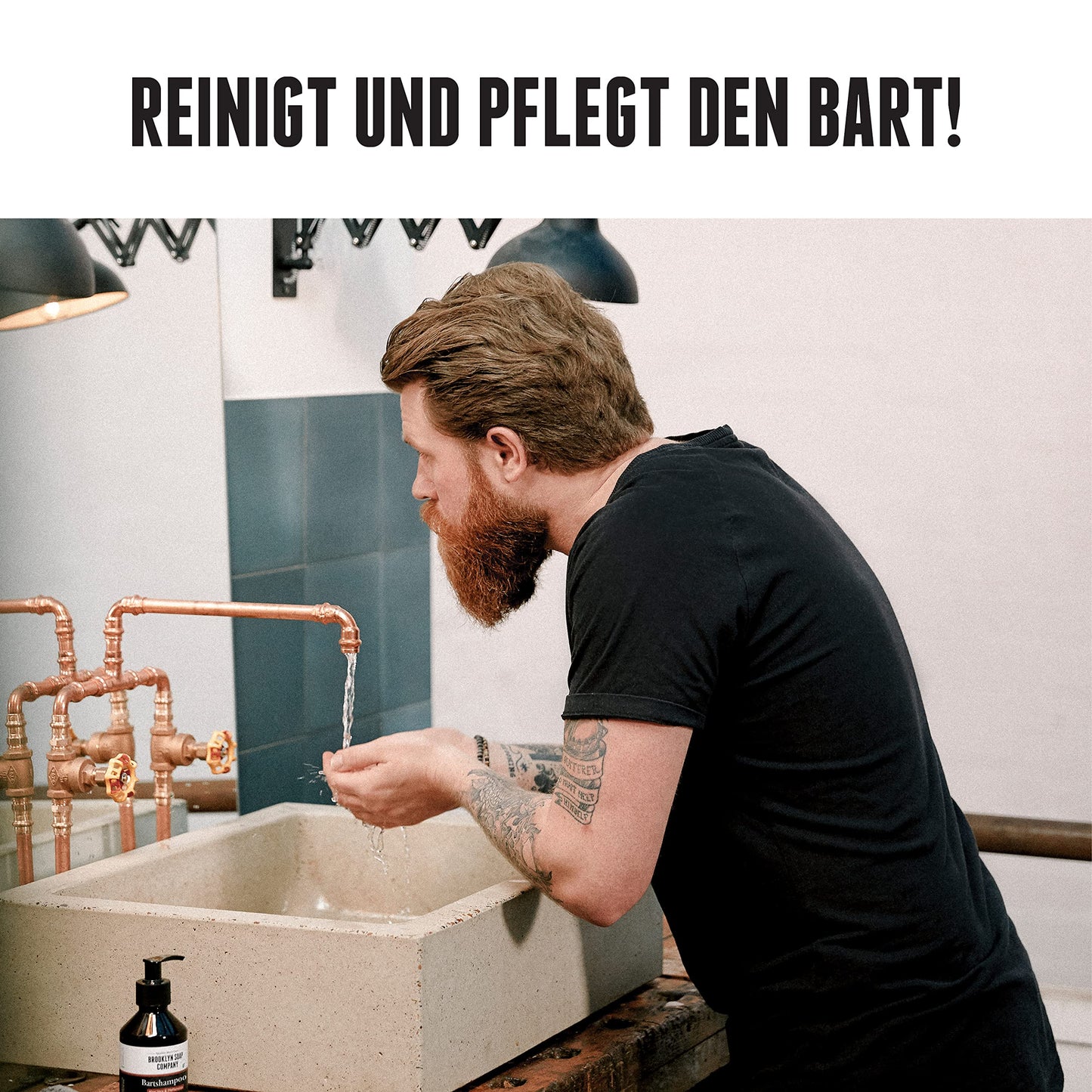 Bartshampoo (200ml) · BROOKLYN SOAP COMPANY · Bartseife reinigt und pflegt den Bart ✓ · reduziert Schuppen ✓