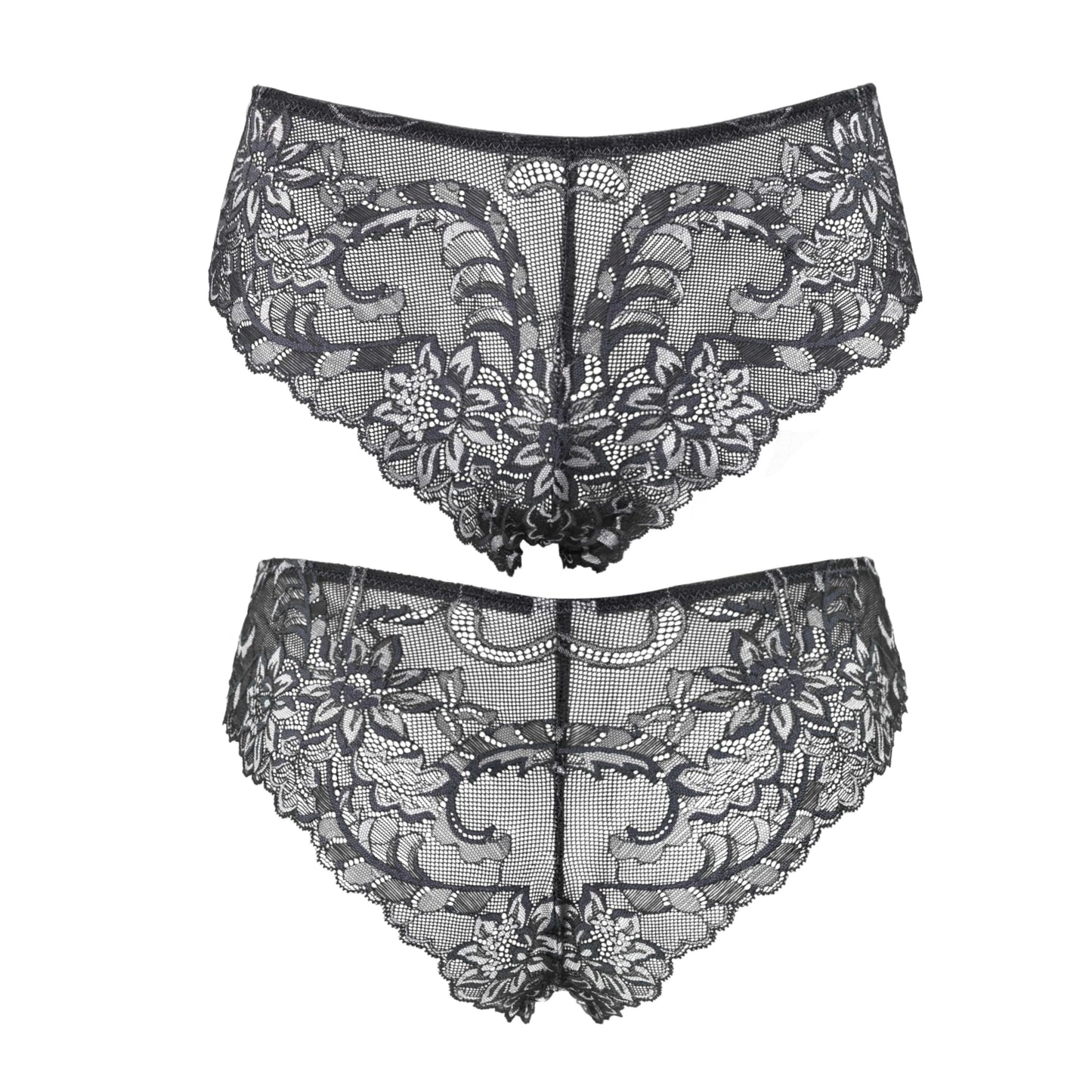 Curve Muse Women's Thong Hipster Underwear Sexy Comfortable - Pack of 2