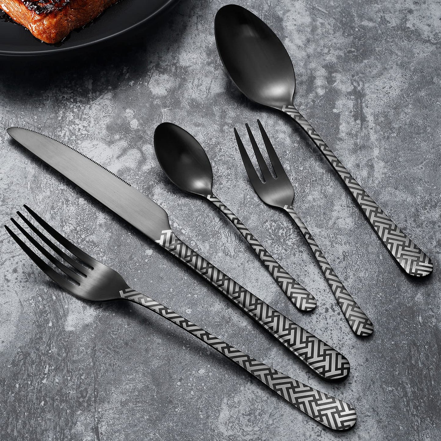BEWOS Besteck Set für 6 Personen, 30 teilig Essbesteck Set inkl. Messer, Gabel, Löffel, Besteck Edelstahl Spiegelpoliert, Spülmaschinenfest