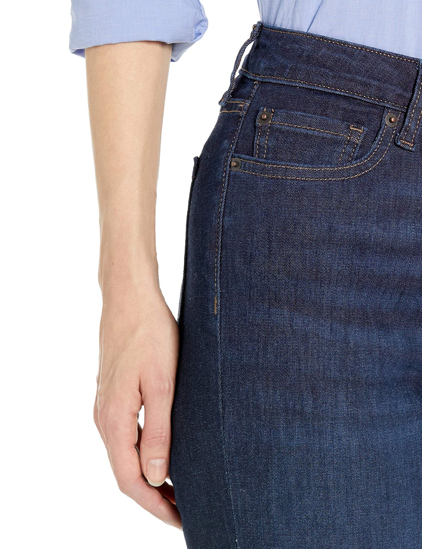 Essentials Women’s Mid-Rise Bootcut Jeans – Slim Fit with Stretch Denim
