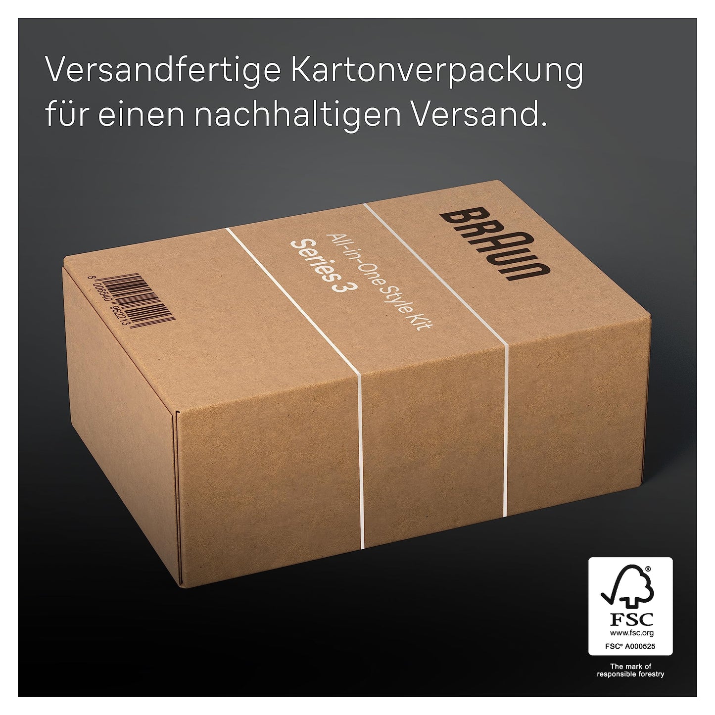 Braun All-In-One Bartpflege Bodygroomer Set, 8-in-1 Barttrimmer / Bartschneider, Nasenhaartrimmer, Trimmer/Haarschneider Herren, Haarschneidemaschine, wasserdicht, 80 Min. kabellose Laufzeit, MGK3441