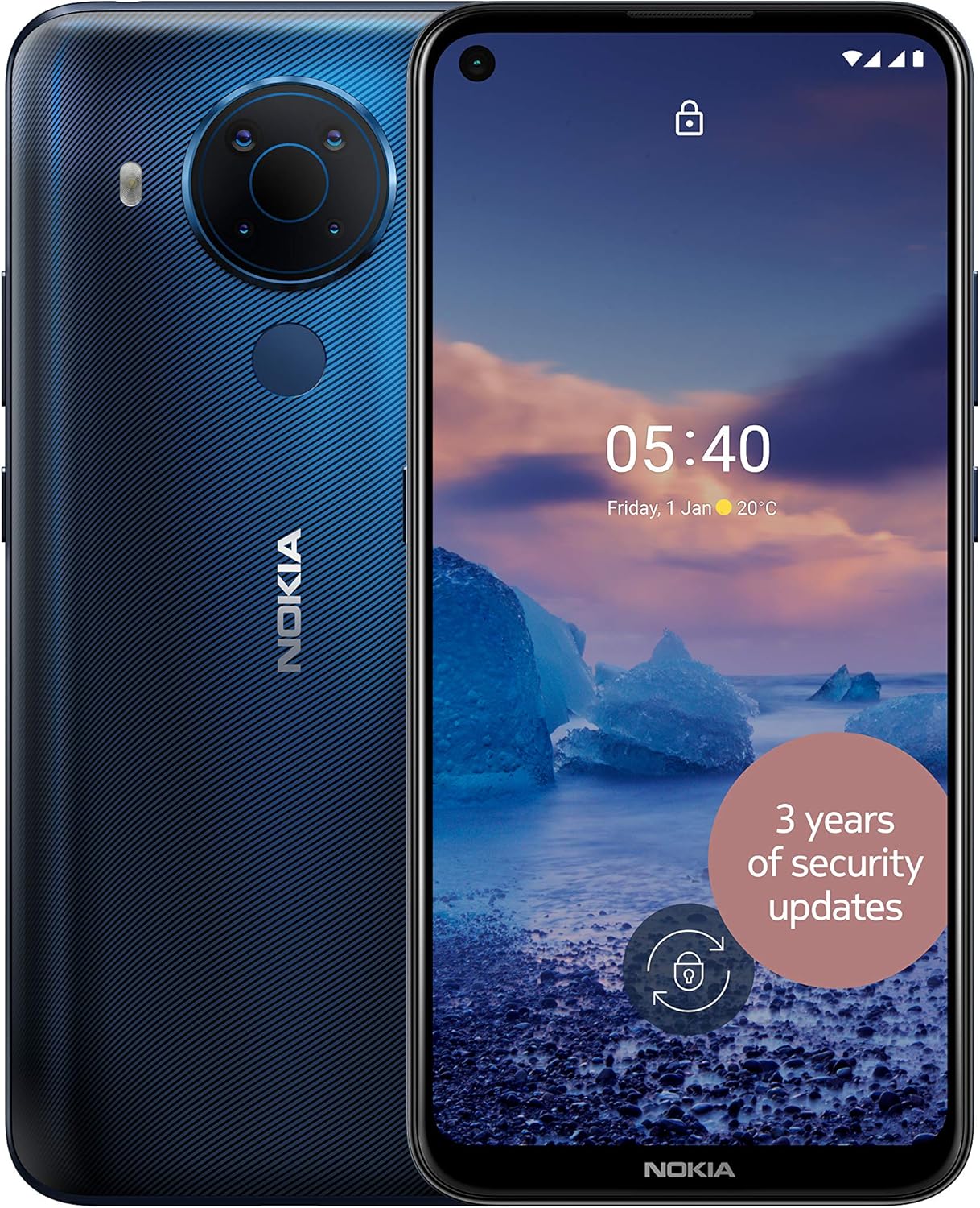 Nokia 5.4 Smartphone, 6.4" HD+ Display, 64GB Storage, 48MP Quad Camera