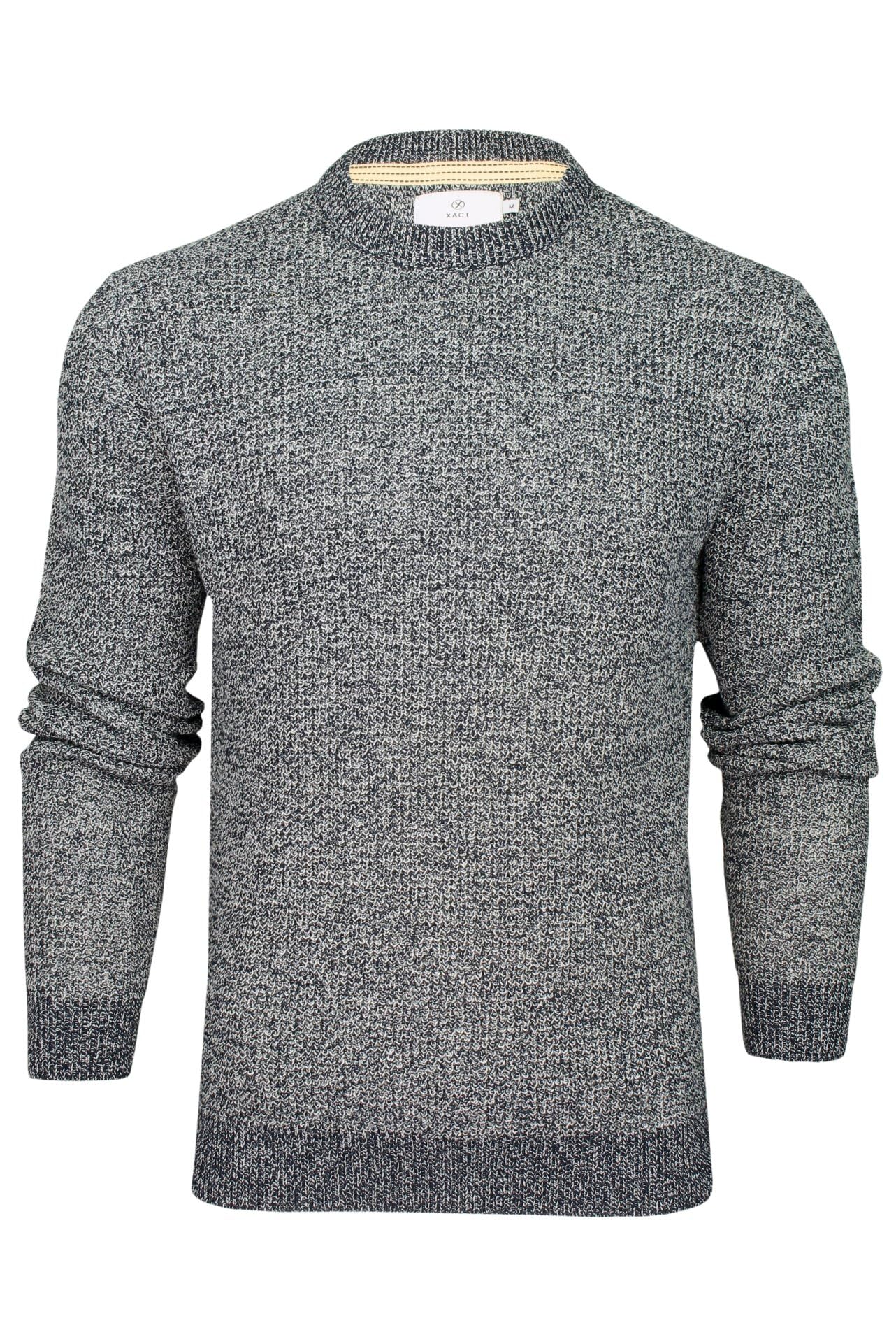 Xact Men’s Waffle Knit Crewneck Sweater – Classic Midweight Pullover