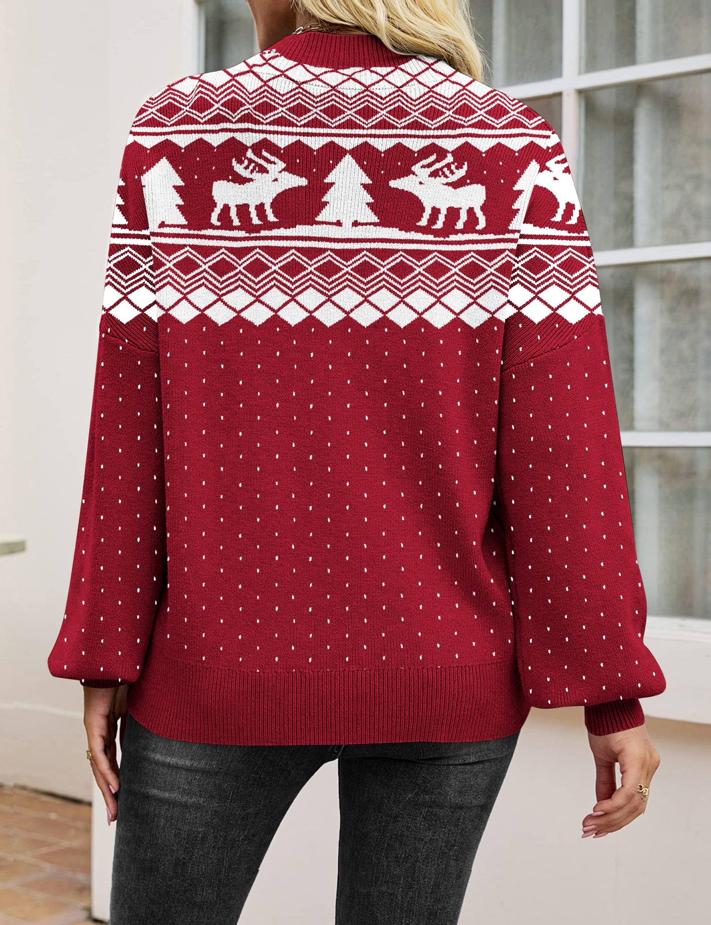Zeagoo Women’s Puff Sleeve Knit Sweater – Cozy Loose Fit Pullover
