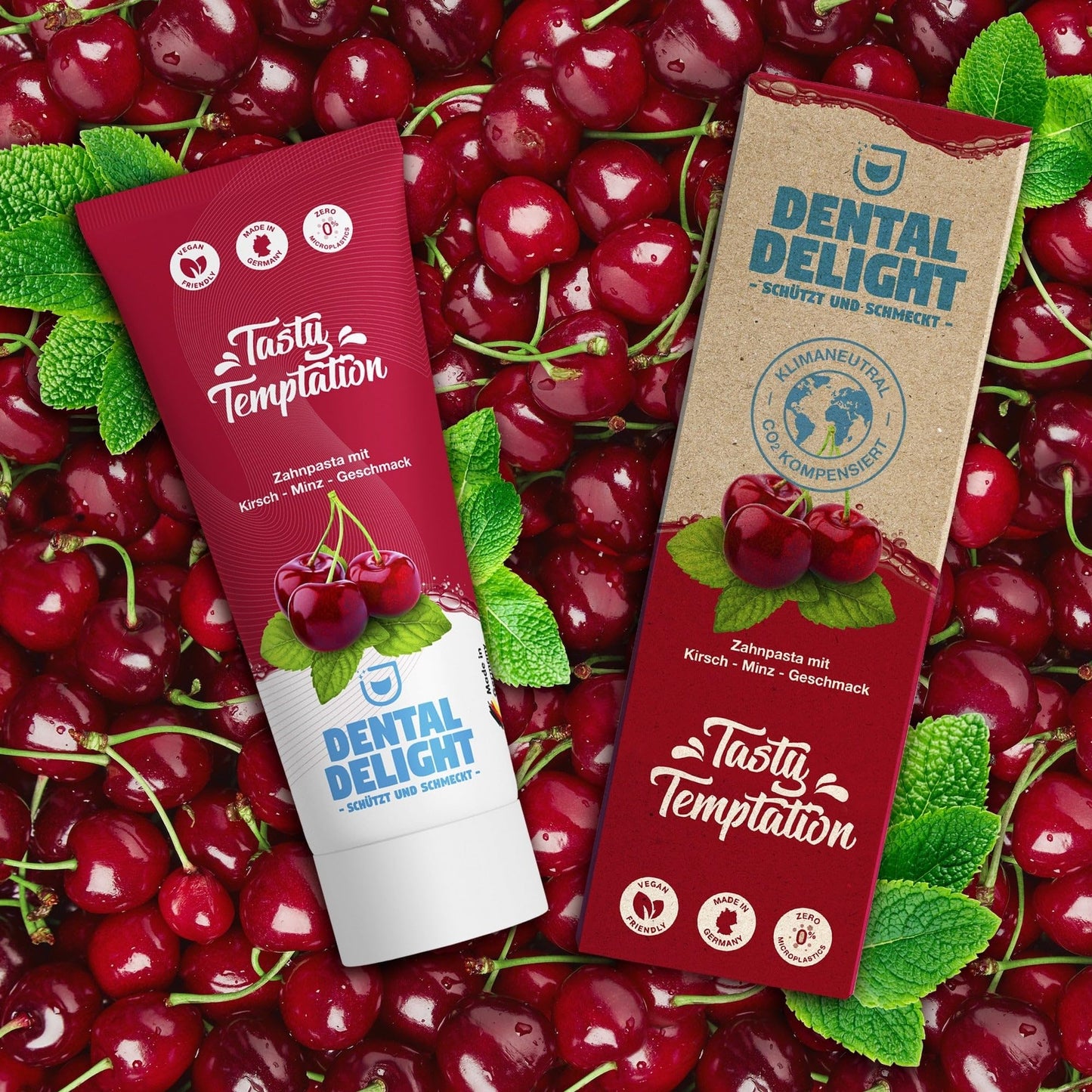 DENTAL DELIGHT Polar Punch Zahnpasta (TESTSIEGER), Vegane Zahnpasta mit Geschmack, Zahncreme (Minze, 4er Pack)